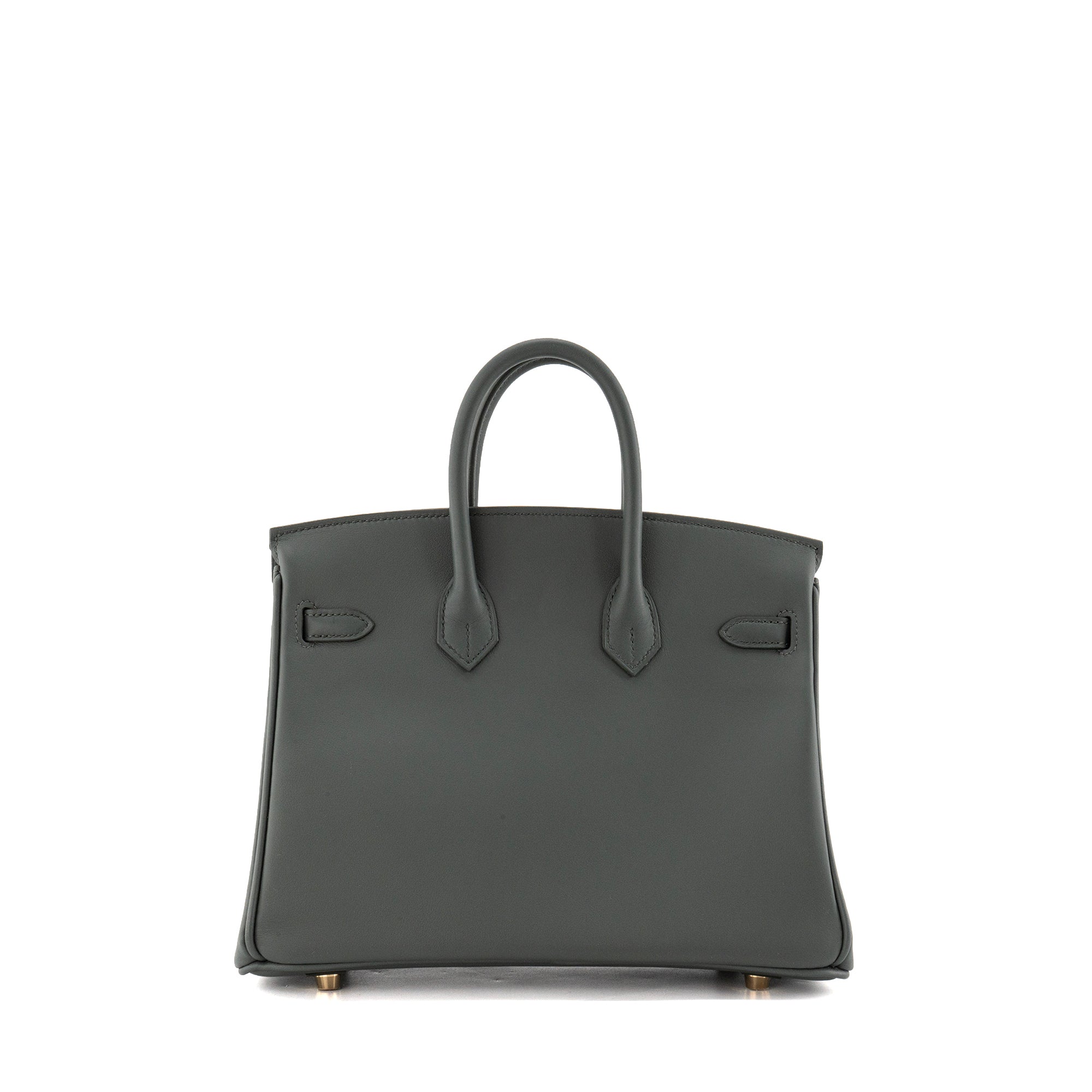 HERMÈS - Sac à main Birkin 25 Hermès en cuir swift vert mangrove