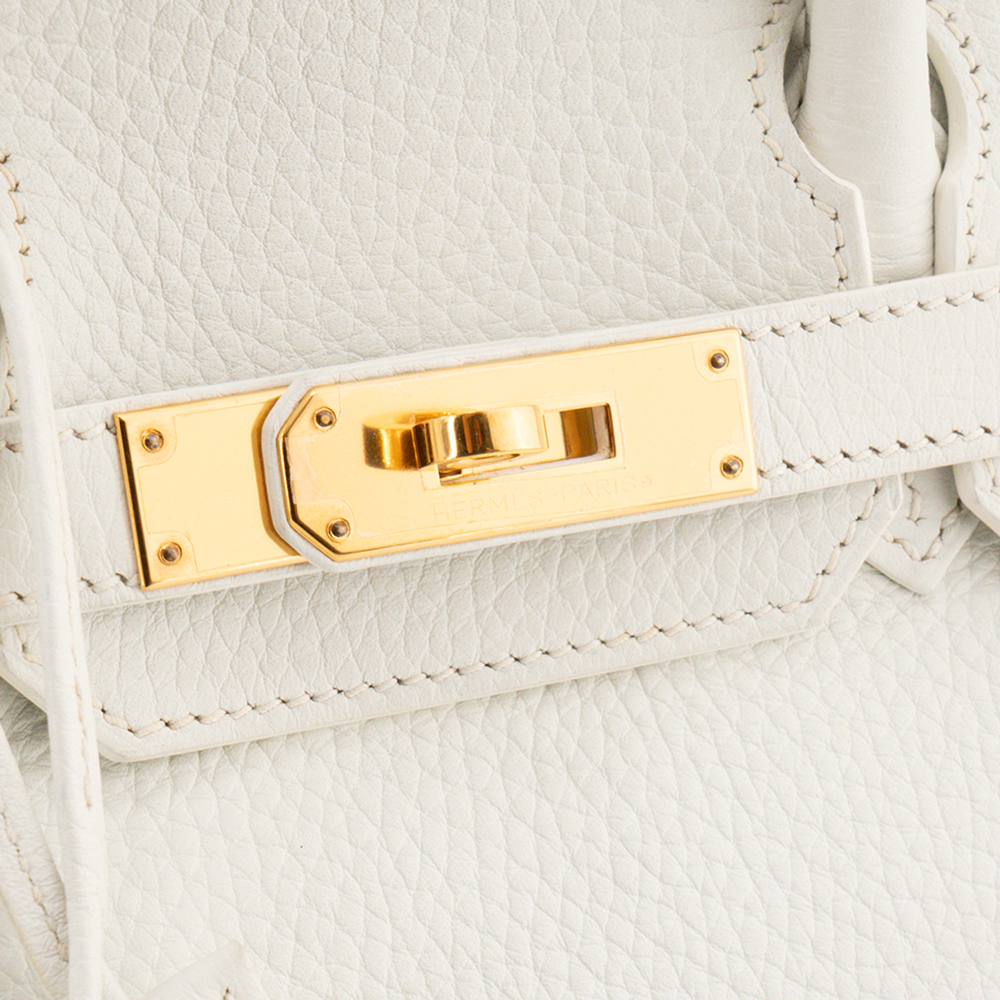 HERMÈS - Sac à main Birkin 30 Hermès en cuir togo blanc