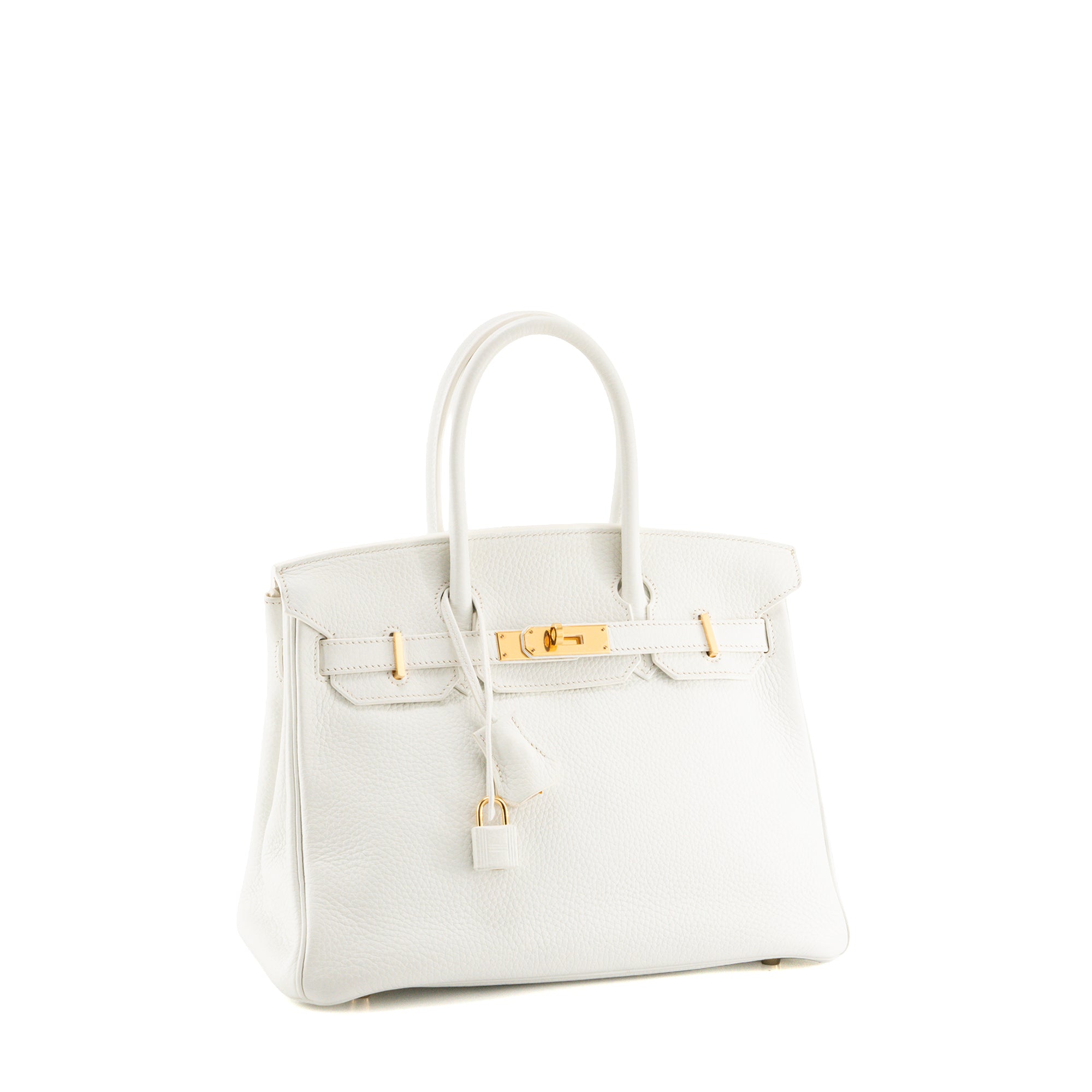 HERMÈS - Sac à main Birkin 30 Hermès en cuir togo blanc