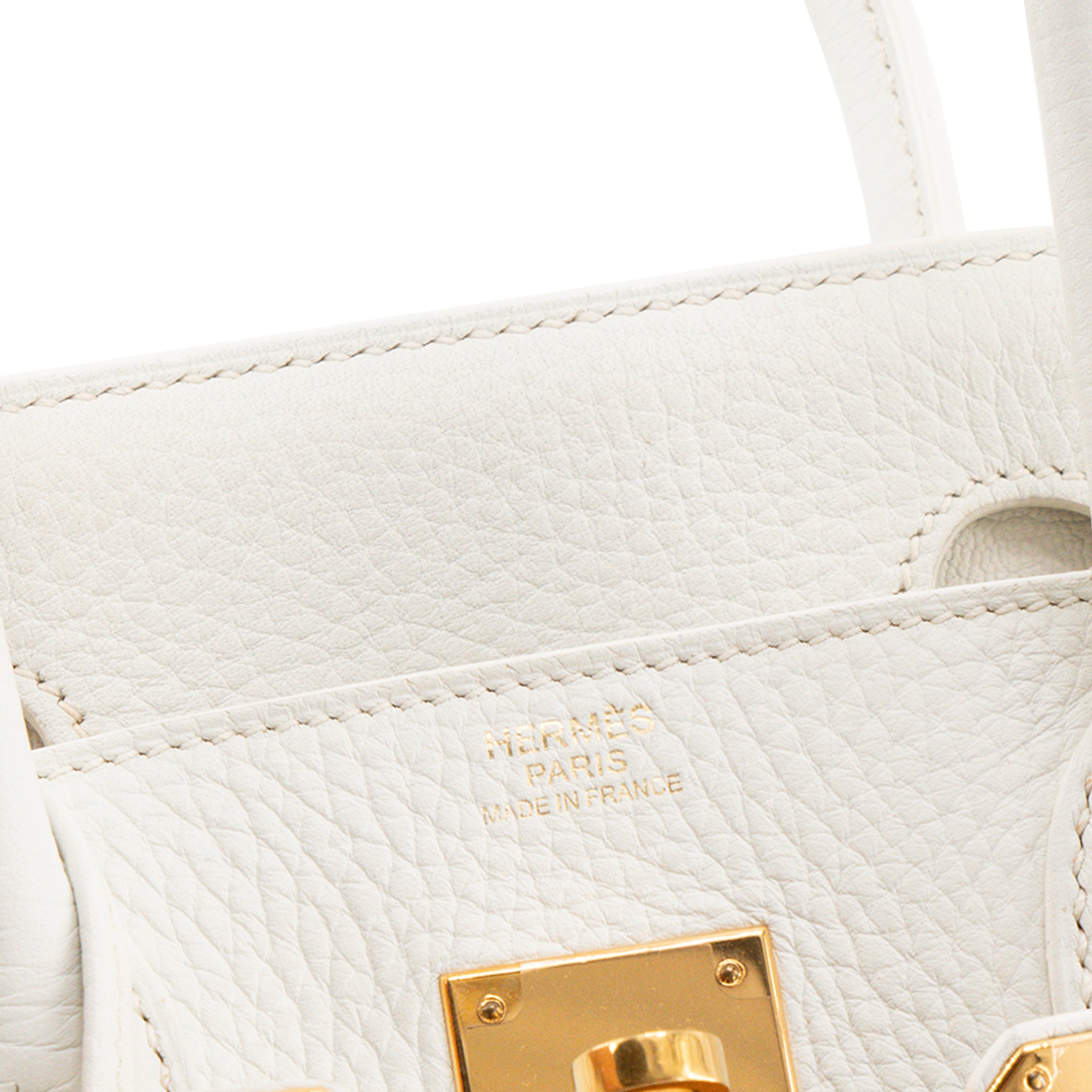 HERMÈS - Sac à main Birkin 30 Hermès en cuir togo blanc