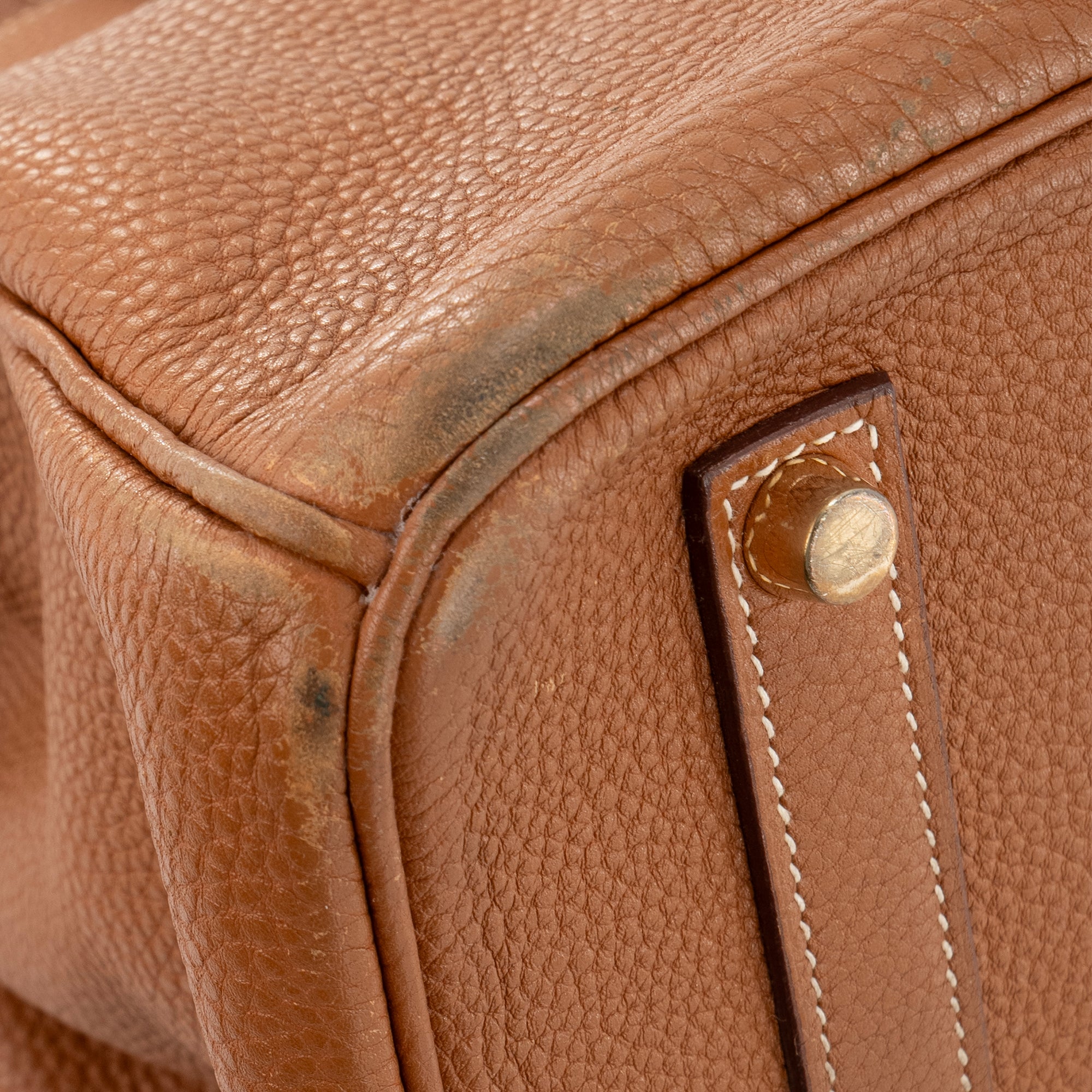 HERMÈS - Sac à main Birkin 35 Hermès en cuir clémence gold