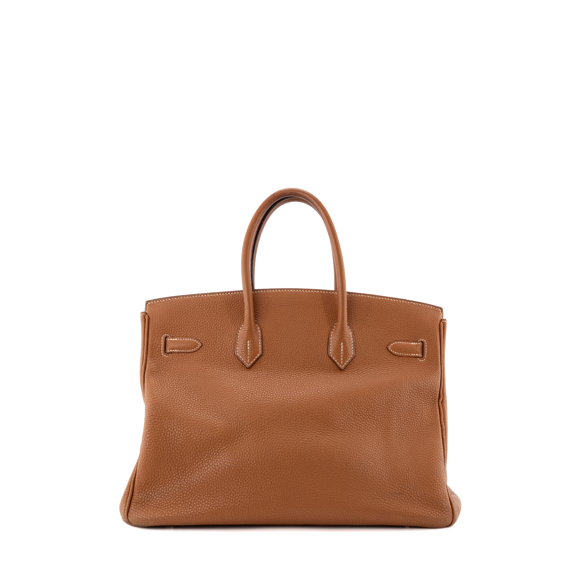 HERMÈS - Sac à main Birkin 35 Hermès en cuir clémence gold