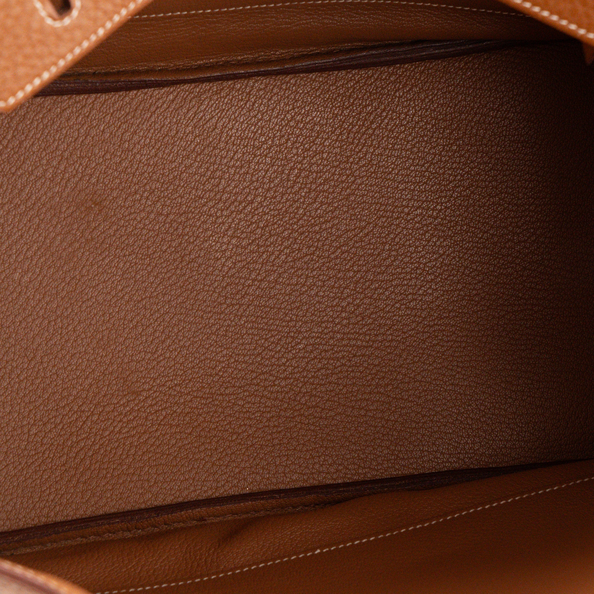 HERMÈS - Sac à main Birkin 35 Hermès en cuir clémence marron gold