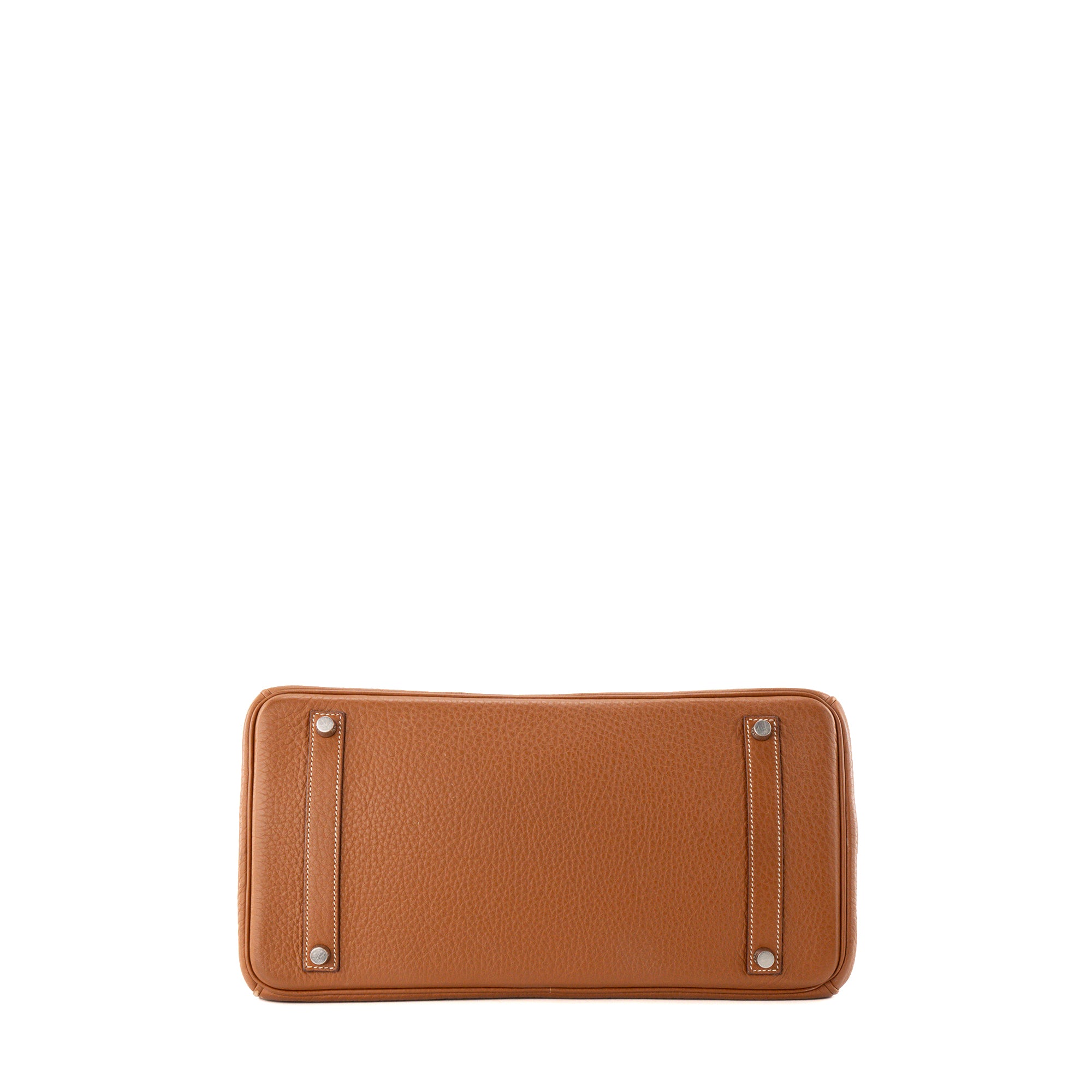 HERMÈS - Sac à main Birkin 35 Hermès en cuir clémence marron gold