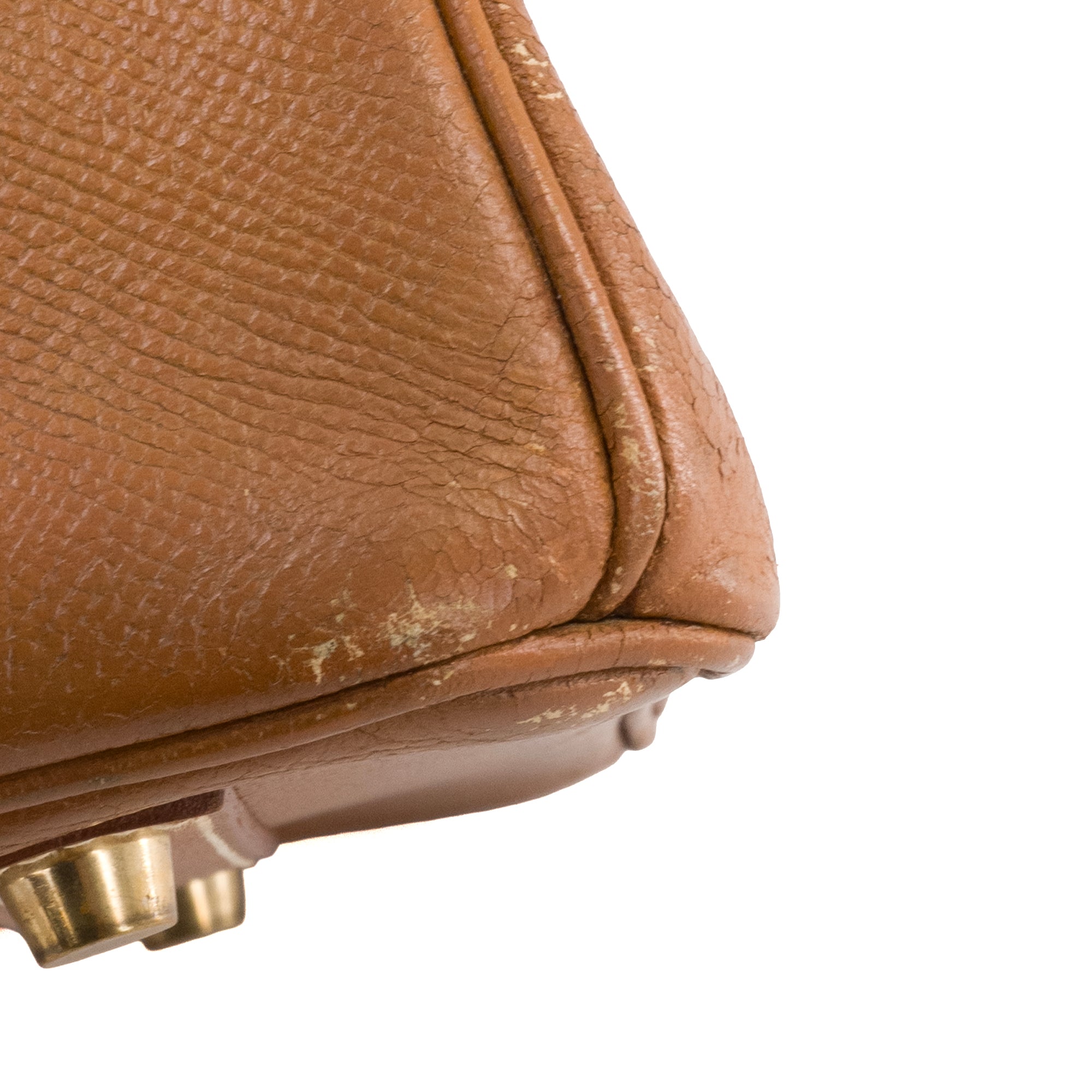 HERMÈS - Sac à main Birkin 35 Hermès en cuir epsom gold vintage