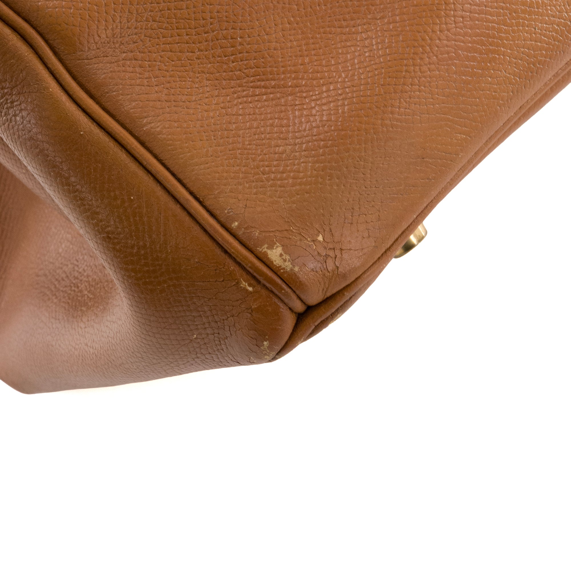 HERMÈS - Sac à main Birkin 35 Hermès en cuir epsom gold vintage