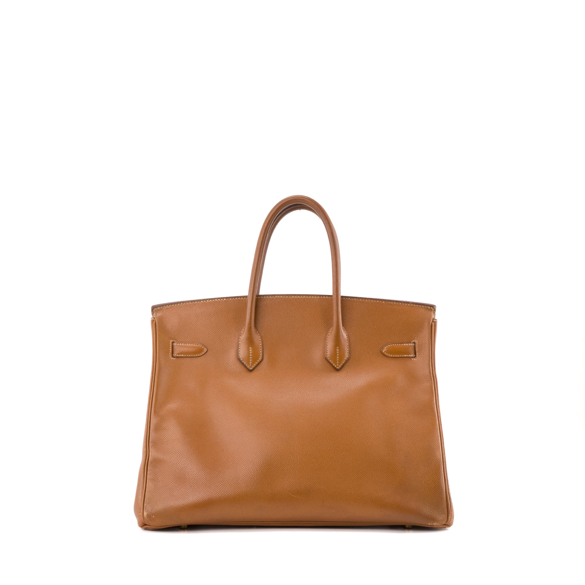 HERMÈS - Sac à main Birkin 35 Hermès en cuir epsom gold vintage
