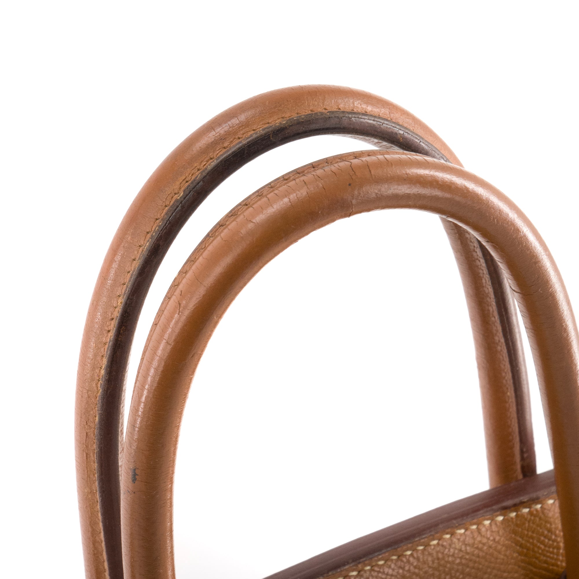 HERMÈS - Sac à main Birkin 35 Hermès en cuir epsom gold vintage