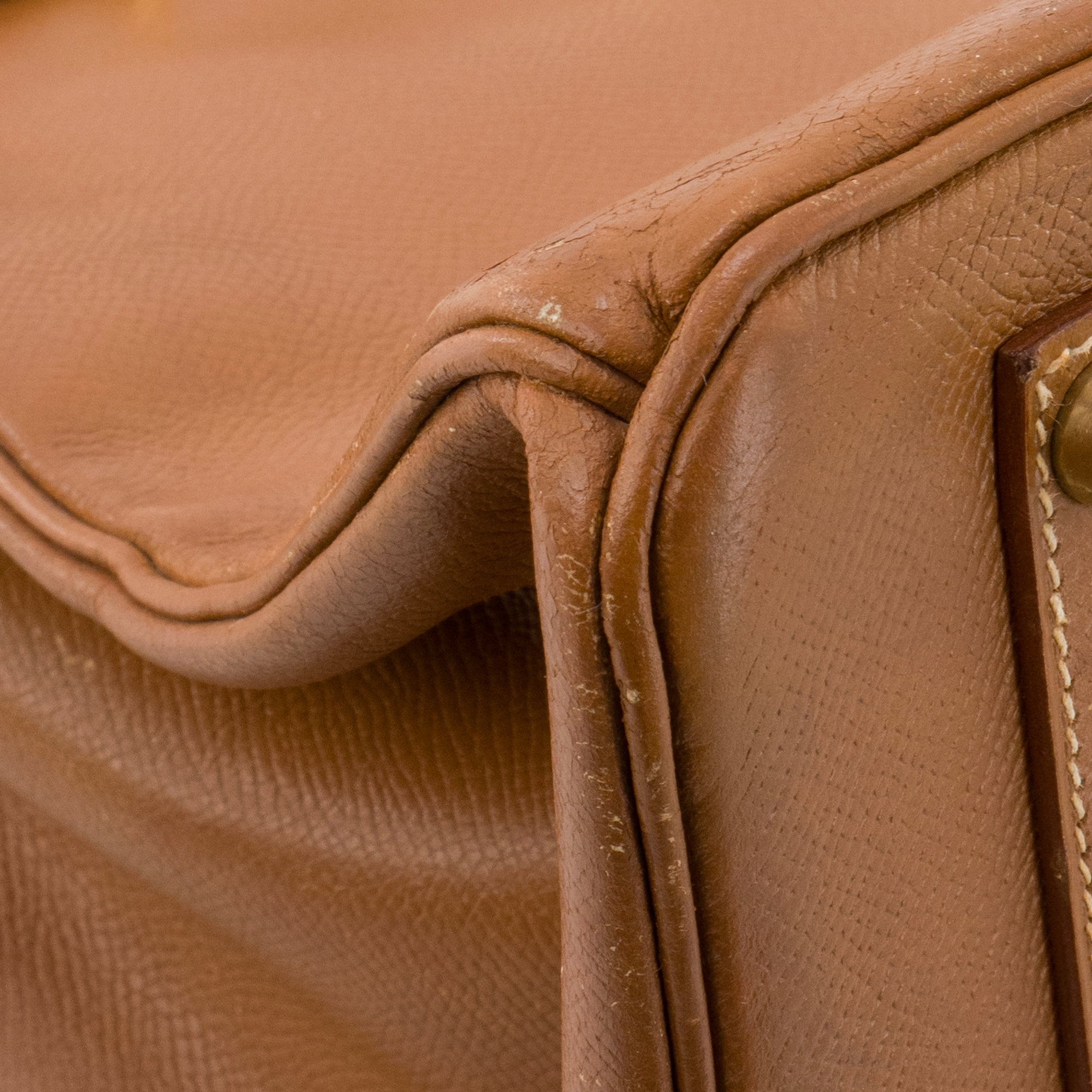 HERMÈS - Sac à main Birkin 35 Hermès en cuir epsom gold vintage