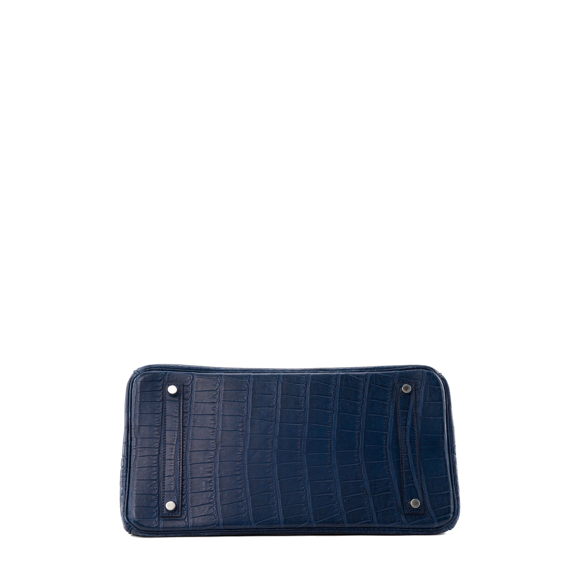 HERMÈS - Sac à main Birkin 35 Hermès en cuir exotique crocodile bleu