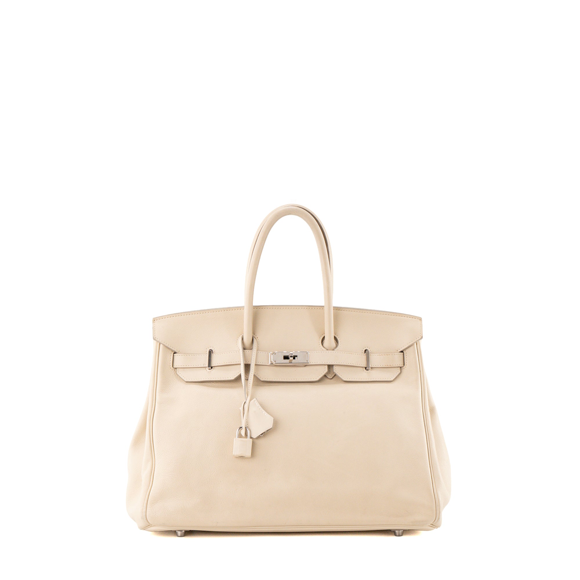 HERMÈS - Sac à main Birkin 35 Hermès en cuir Swift craie beige