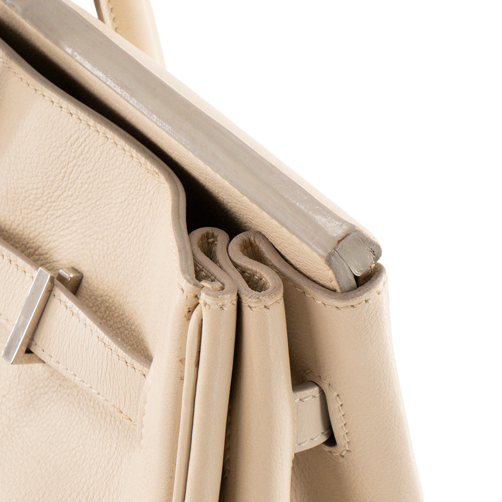 HERMÈS - Sac à main Birkin 35 Hermès en cuir Swift craie beige