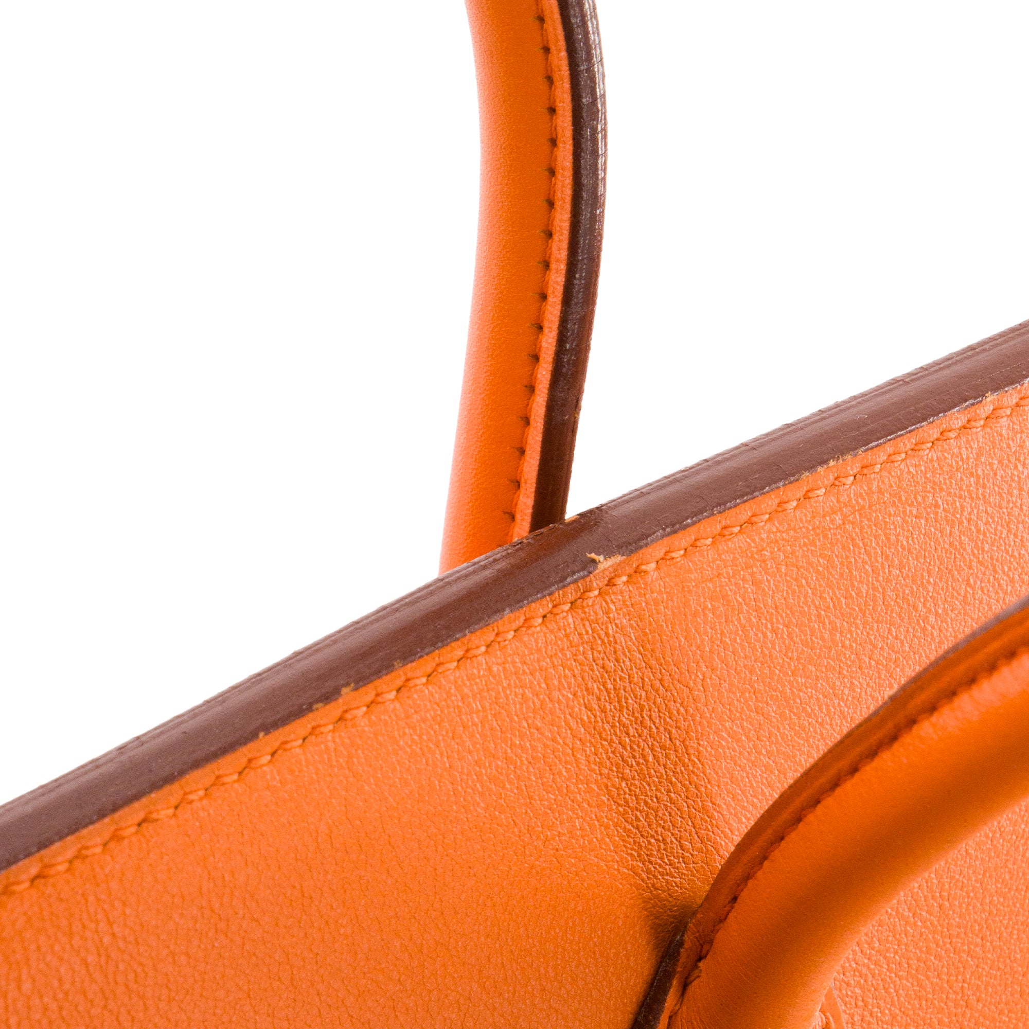HERMÈS - Sac à main Birkin 35 Hermès en cuir swift orange H