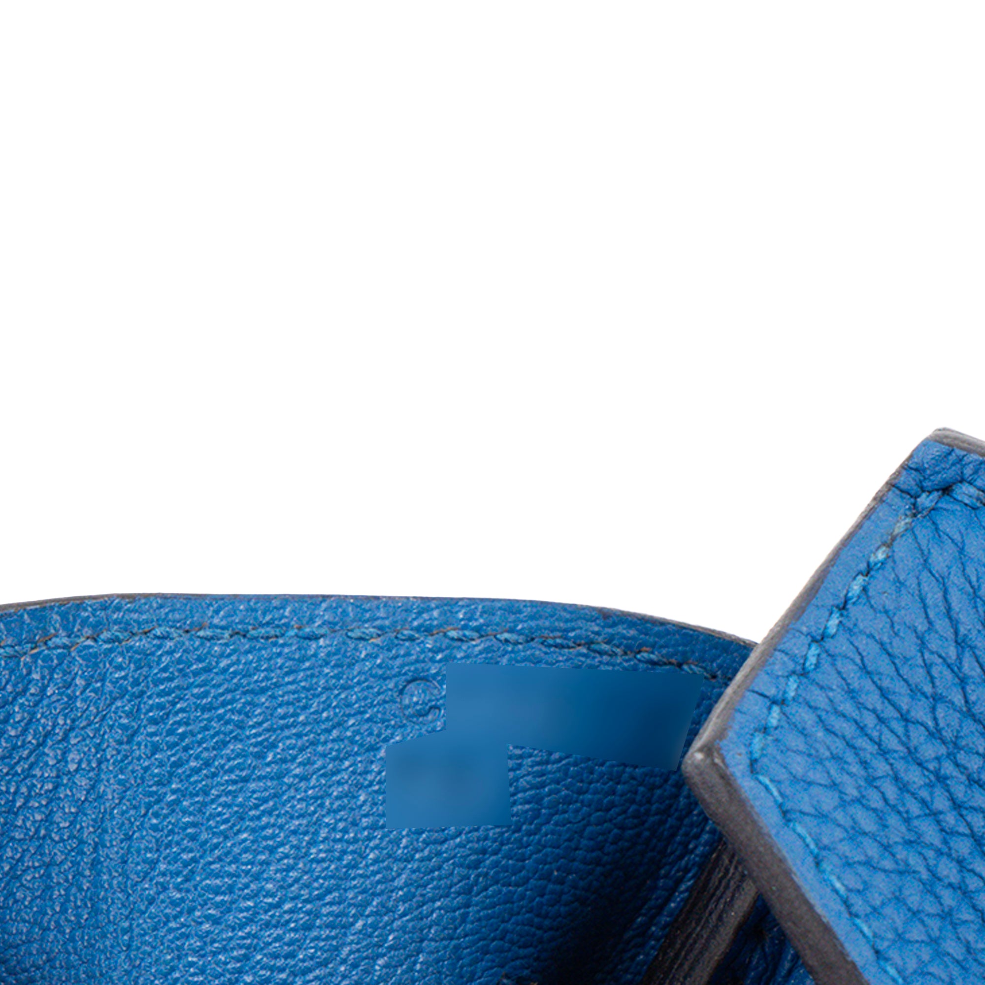 HERMÈS - Sac à main Birkin 35 Hermès en cuir togo bleu zellige