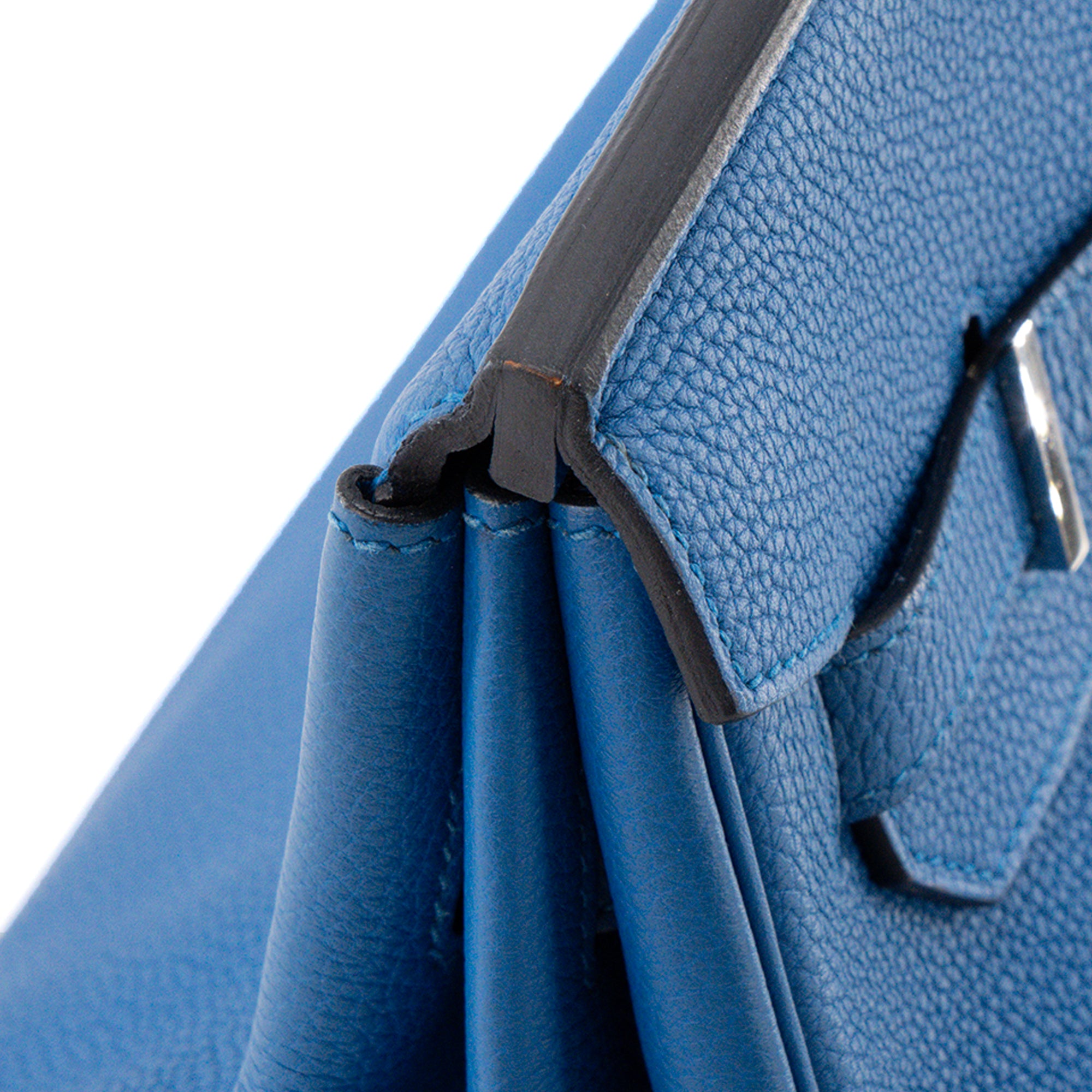 HERMÈS - Sac à main Birkin 35 Hermès en cuir togo bleu zellige