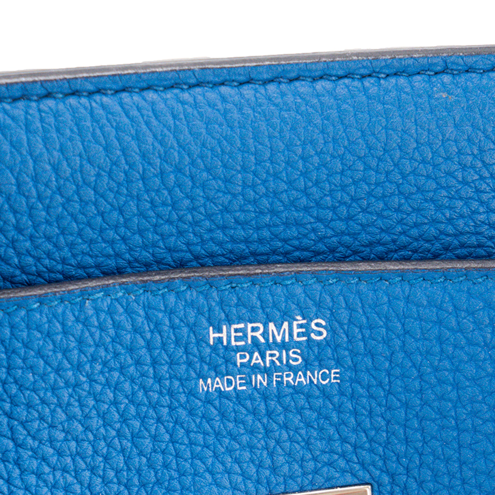 HERMÈS - Sac à main Birkin 35 Hermès en cuir togo bleu zellige