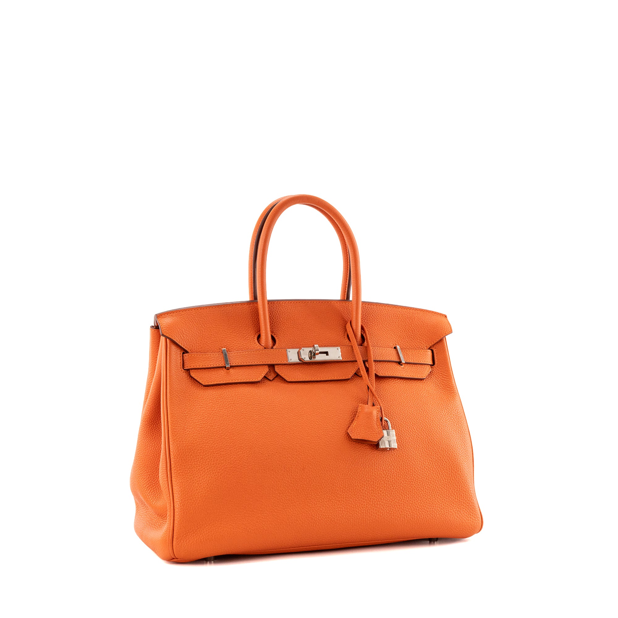 HERMÈS - Sac à main Birkin 35 Hermès en cuir togo Orange H