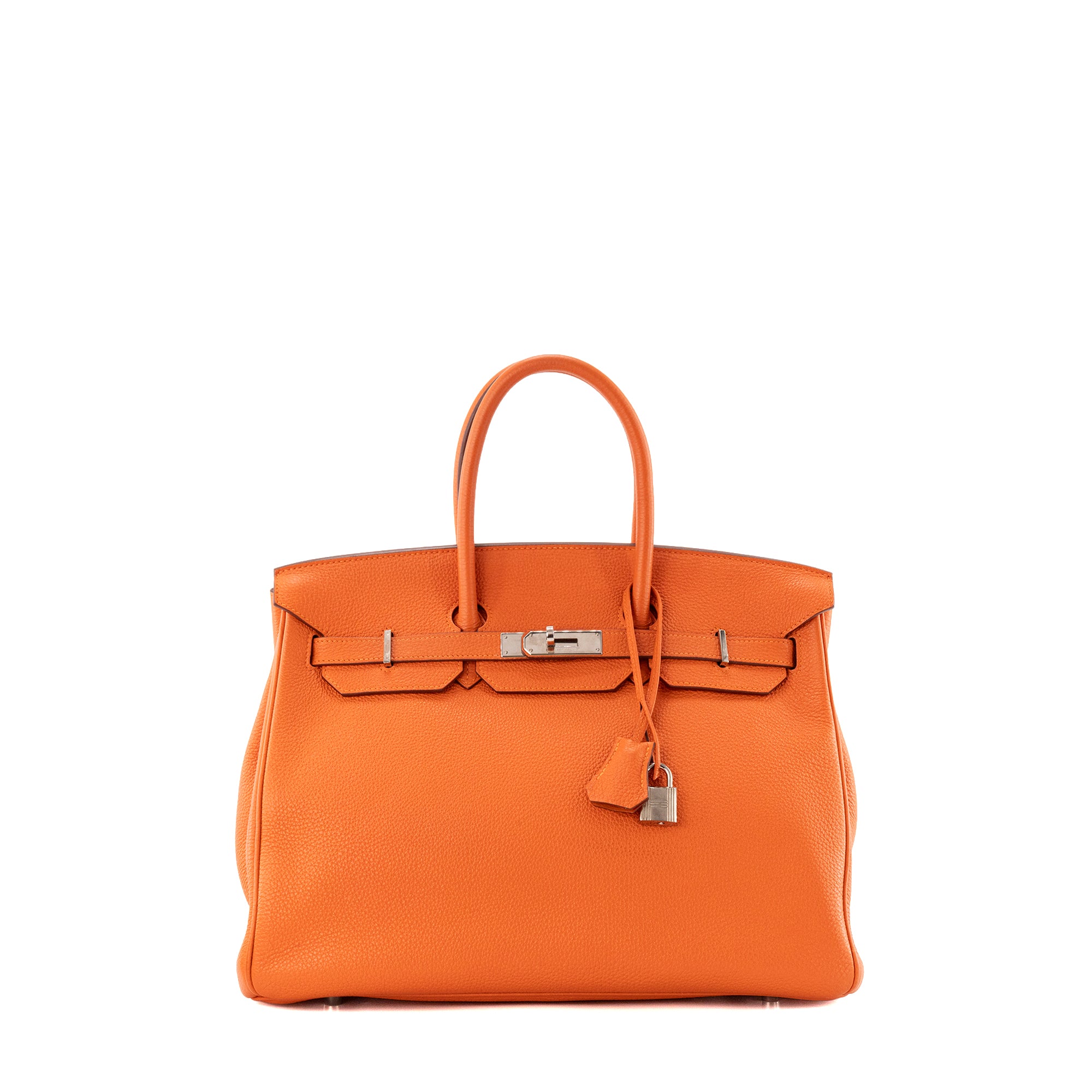 HERMÈS - Sac à main Birkin 35 Hermès en cuir togo Orange H