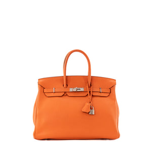 HERMÈS - Sac à main Birkin 35 Hermès en cuir togo Orange H