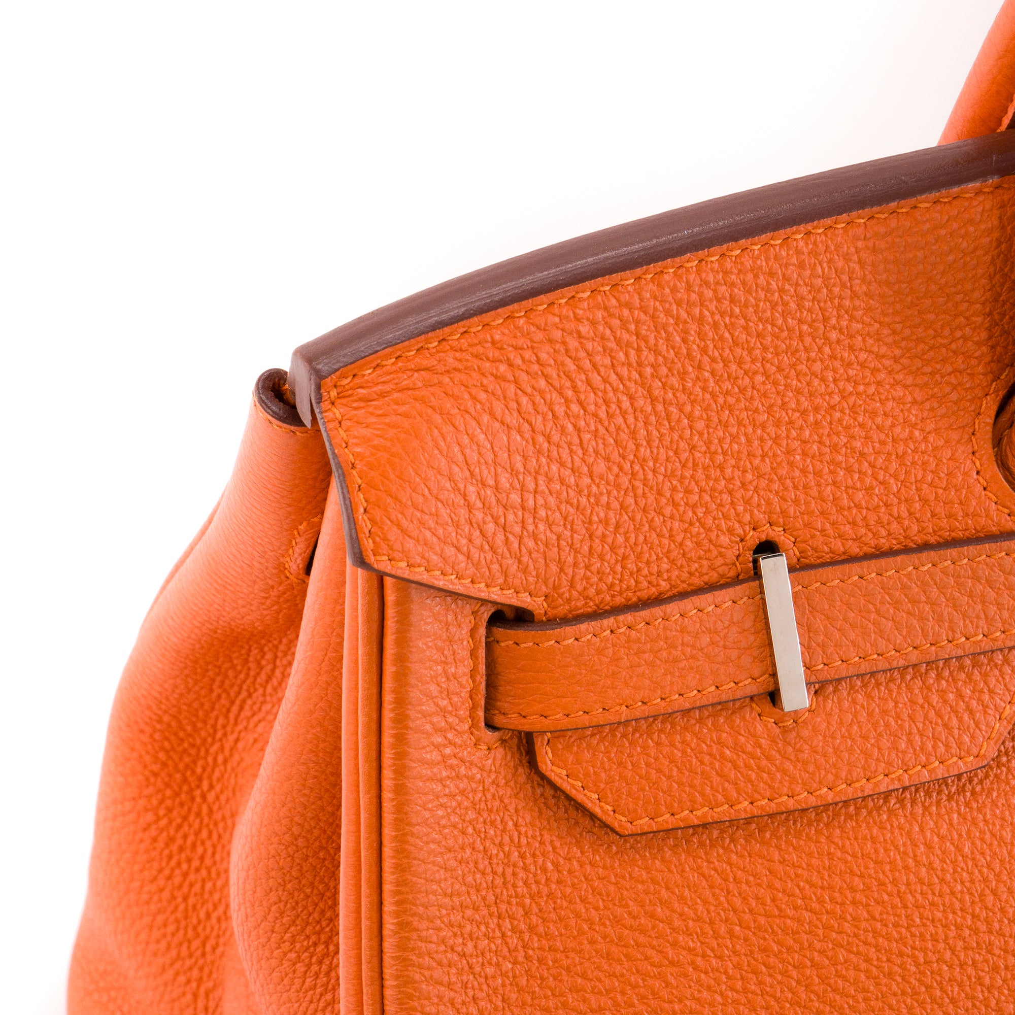 HERMÈS - Sac à main Birkin 35 Hermès en cuir togo Orange H