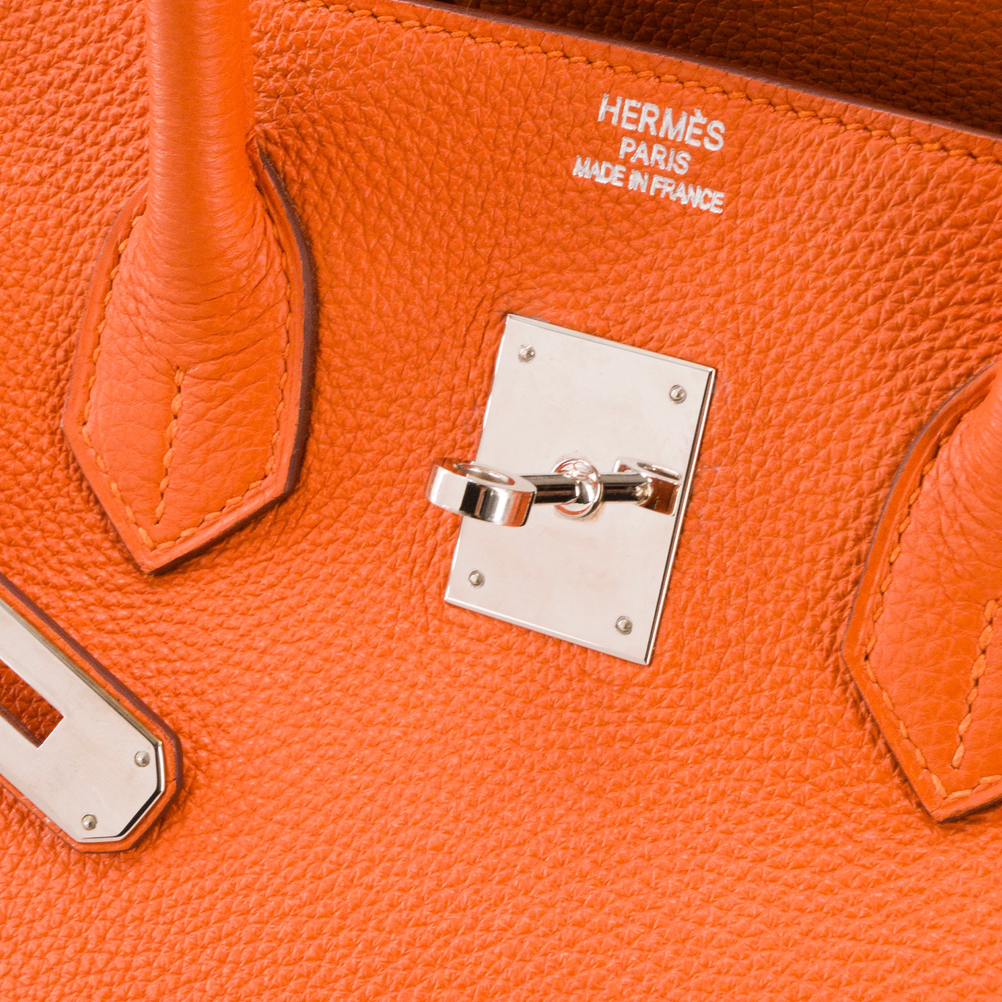 HERMÈS - Sac à main Birkin 35 Hermès en cuir togo Orange H