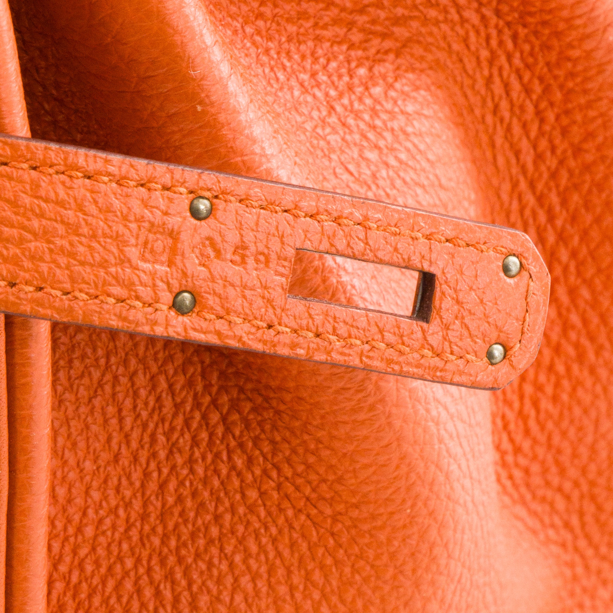 HERMÈS - Sac à main Birkin 35 Hermès en cuir togo Orange H