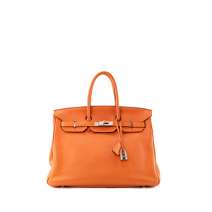 HERMÈS - Sac à main Birkin 35 Hermès en cuir togo Orange