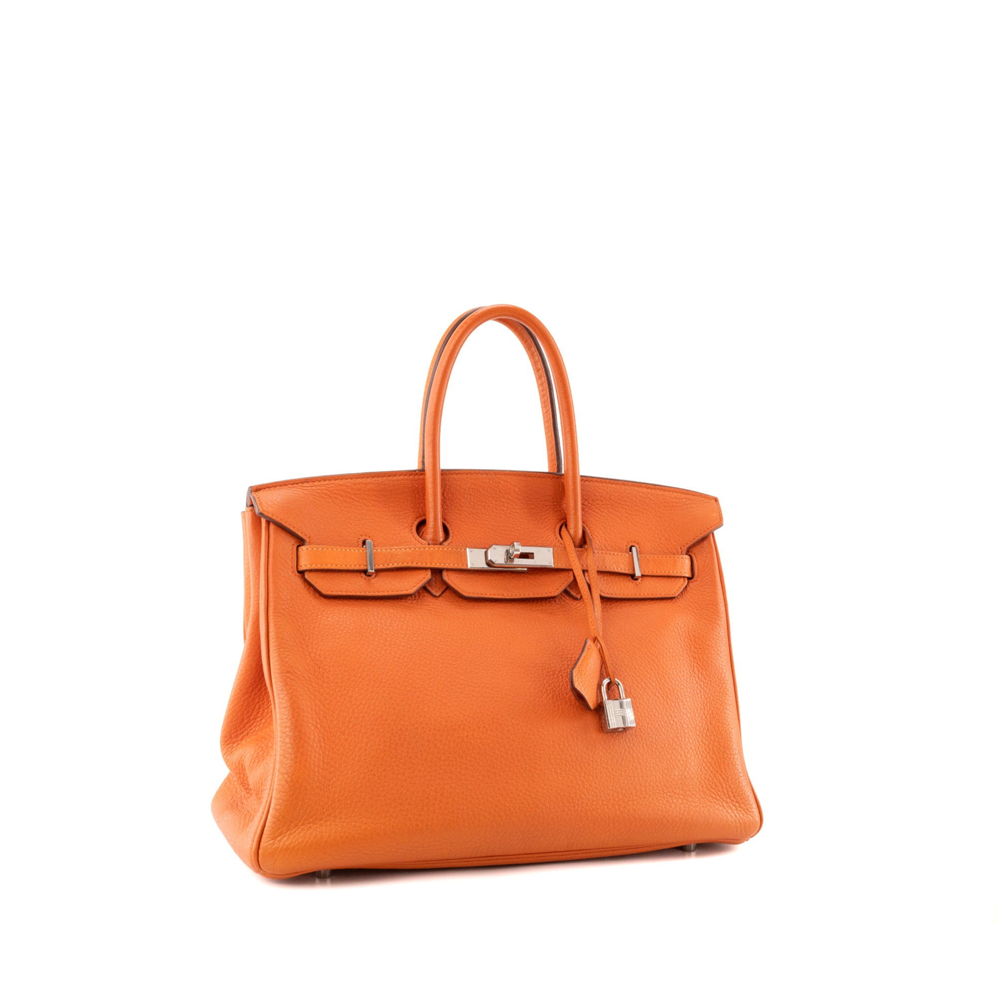 HERMÈS - Hermès Birkin 35 Handbag in Orange Togo Leather