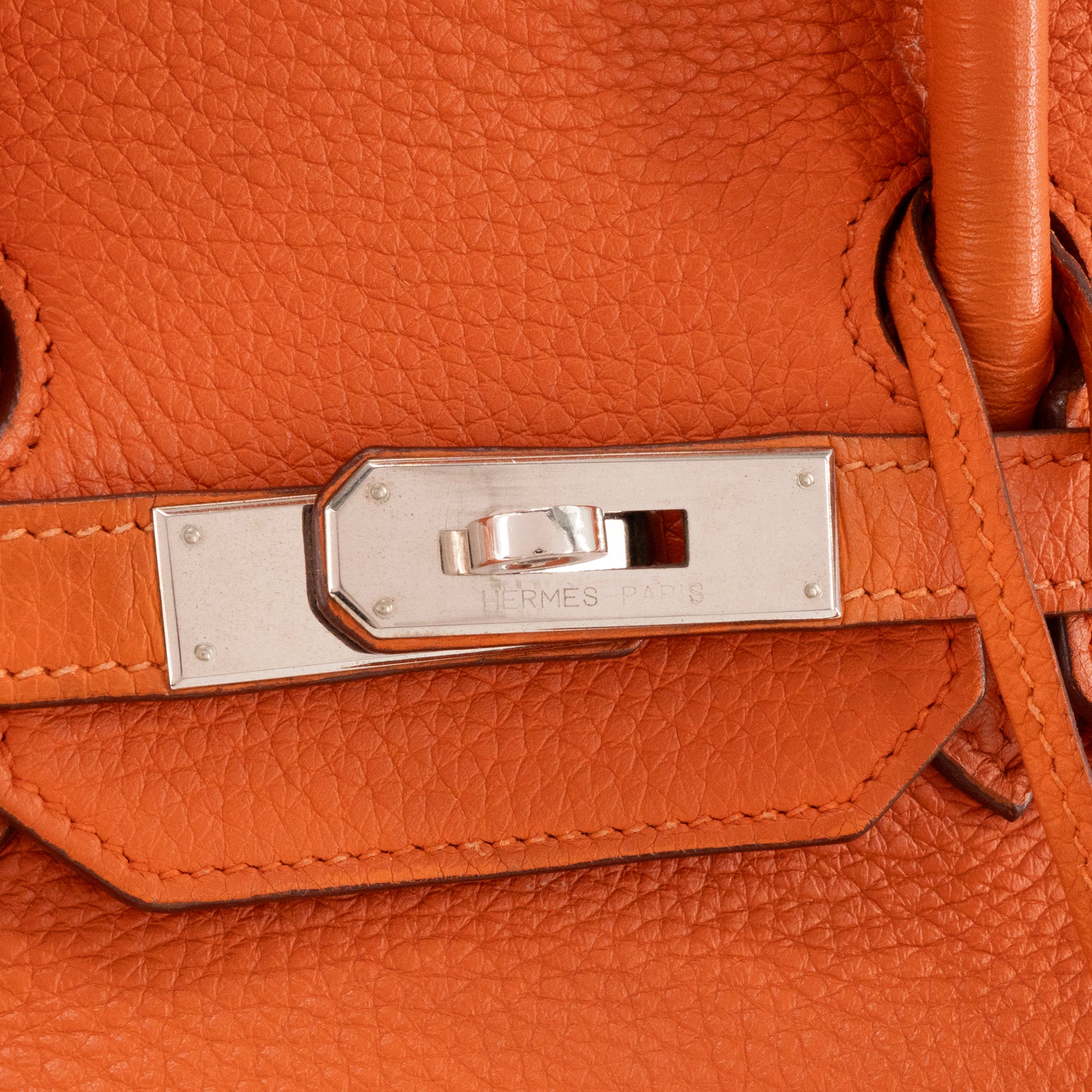 HERMÈS - Hermès Birkin 35 Handbag in Orange Togo Leather