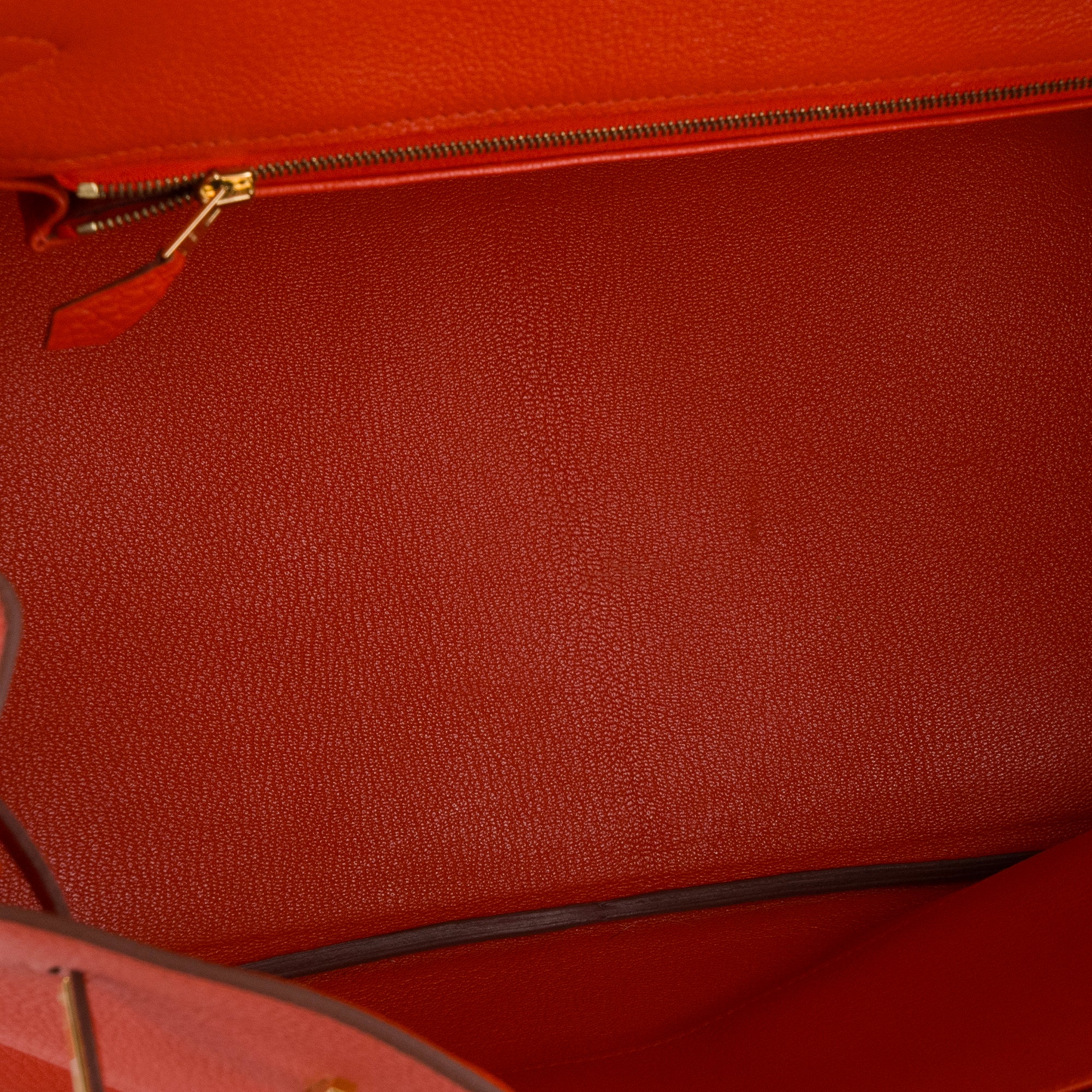 HERMÈS - Sac à main Birkin 35 Hermès en cuir togo rouge vermillon