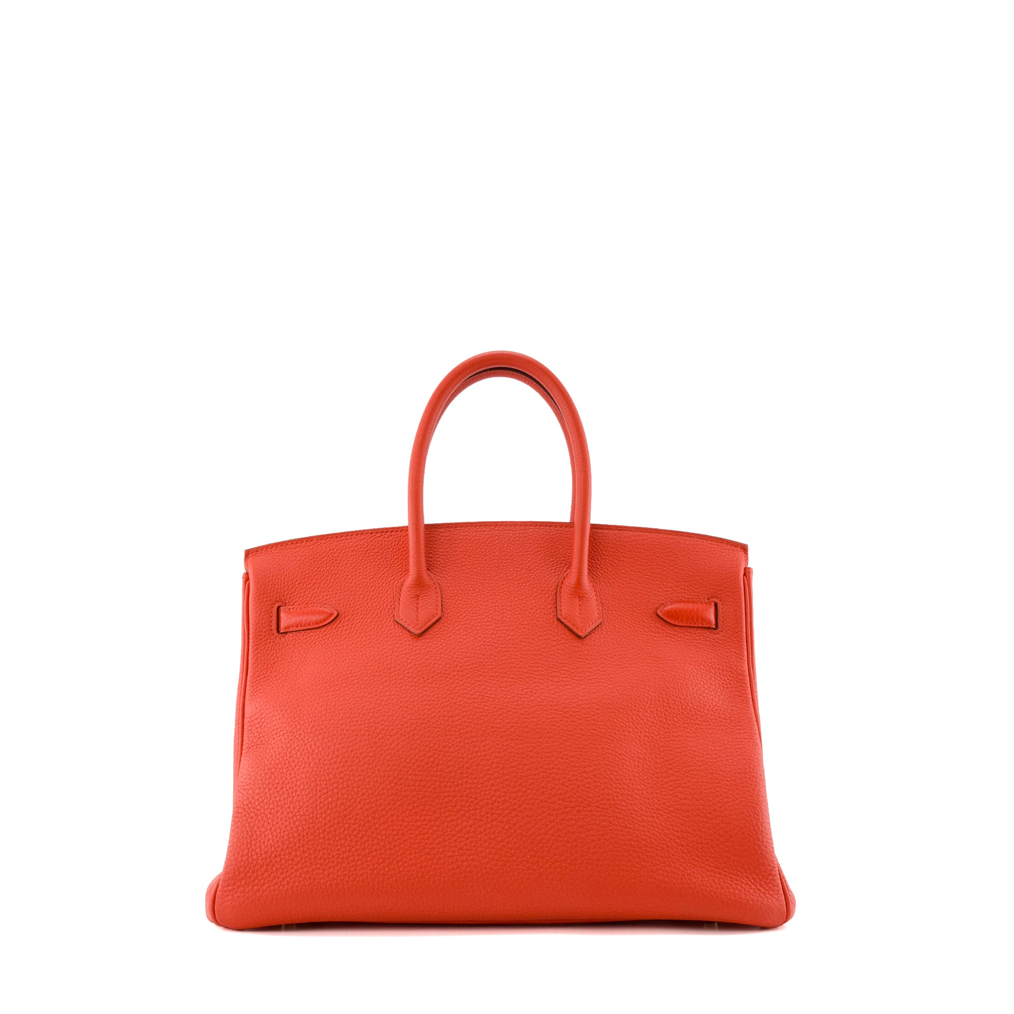 HERMÈS - Sac à main Birkin 35 Hermès en cuir togo rouge vermillon