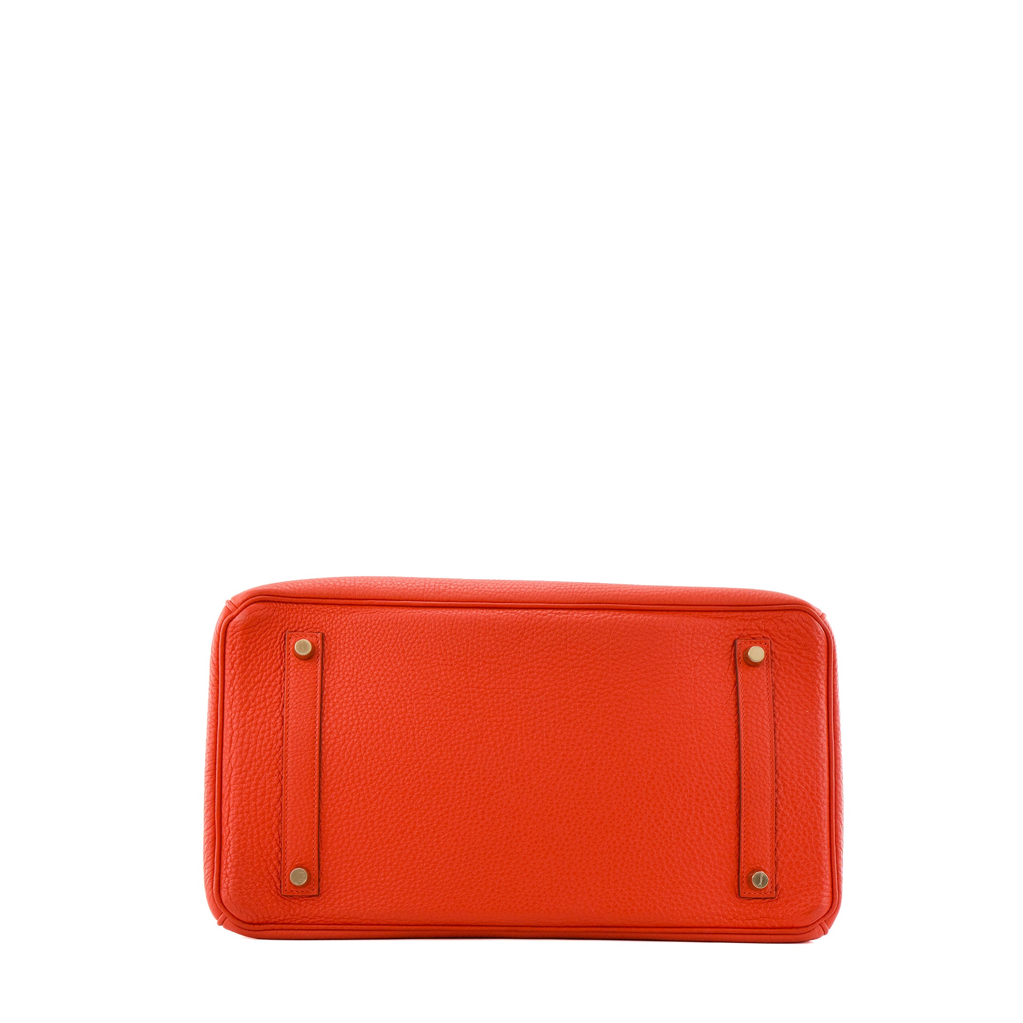 HERMÈS - Sac à main Birkin 35 Hermès en cuir togo rouge vermillon