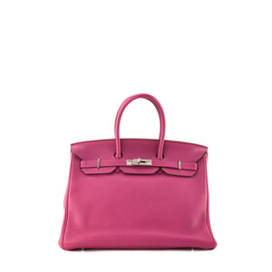 HERMÈS - Sac à main Birkin 35 Hermès en cuir togo violet Tosca
