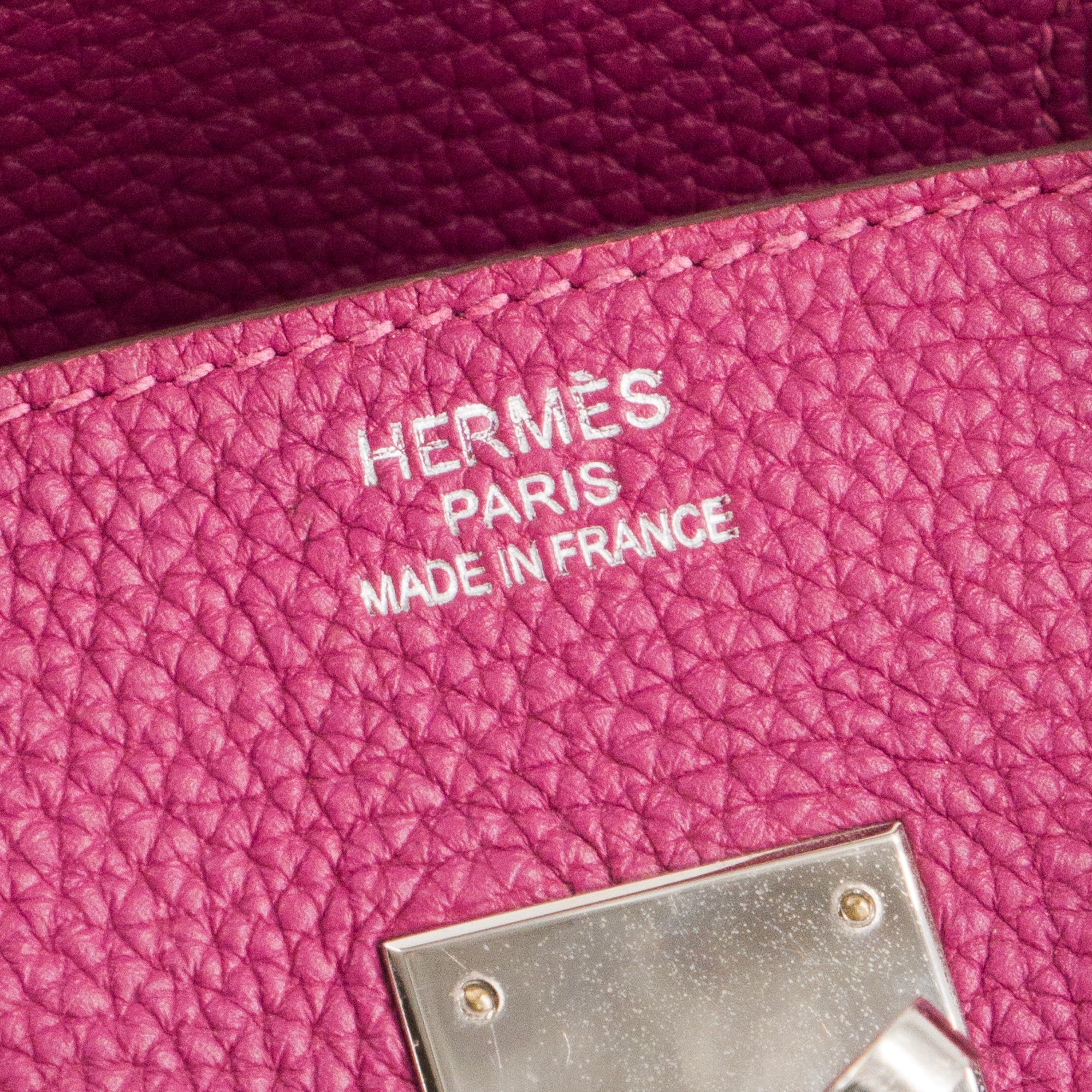 HERMÈS - Sac à main Birkin 35 Hermès en cuir togo violet Tosca
