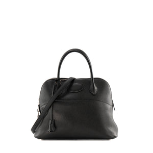 HERMÈS - Sac à main Bolide 31 Hermès en cuir clémence noir