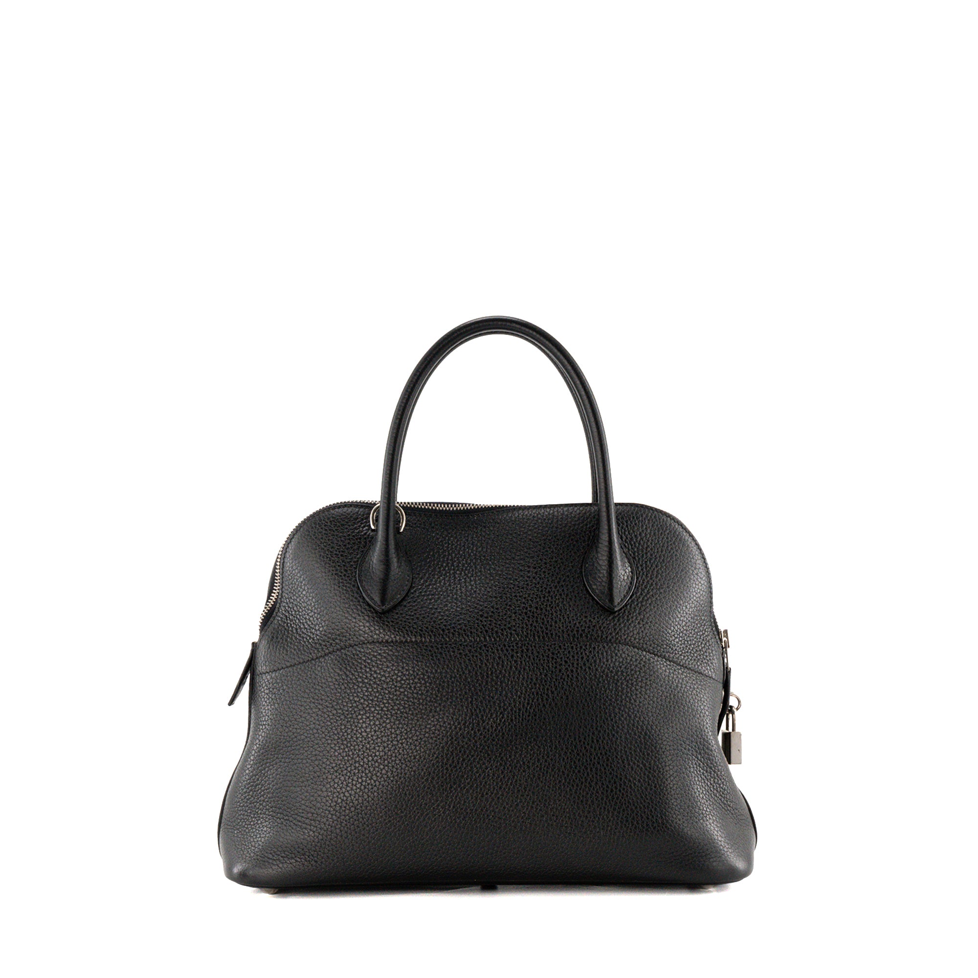 HERMÈS - Sac à main Bolide 31 Hermès en cuir clémence noir