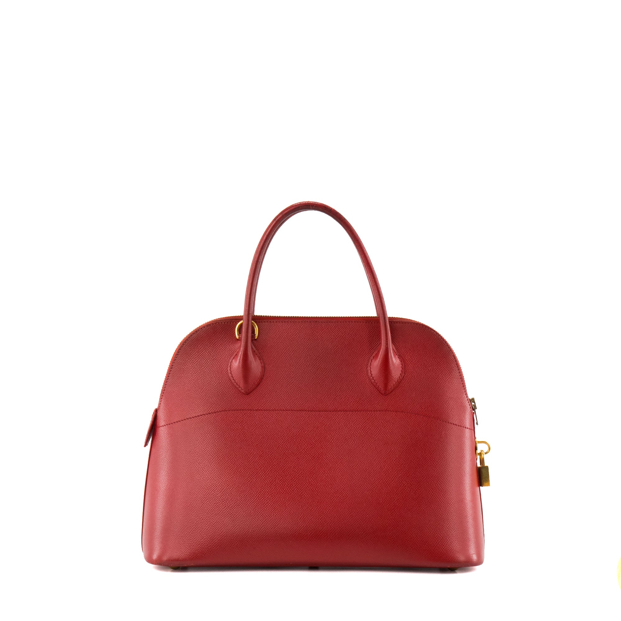 HERMÈS - Sac à main Bolide Hermès en cuir epsom rouge vintage
