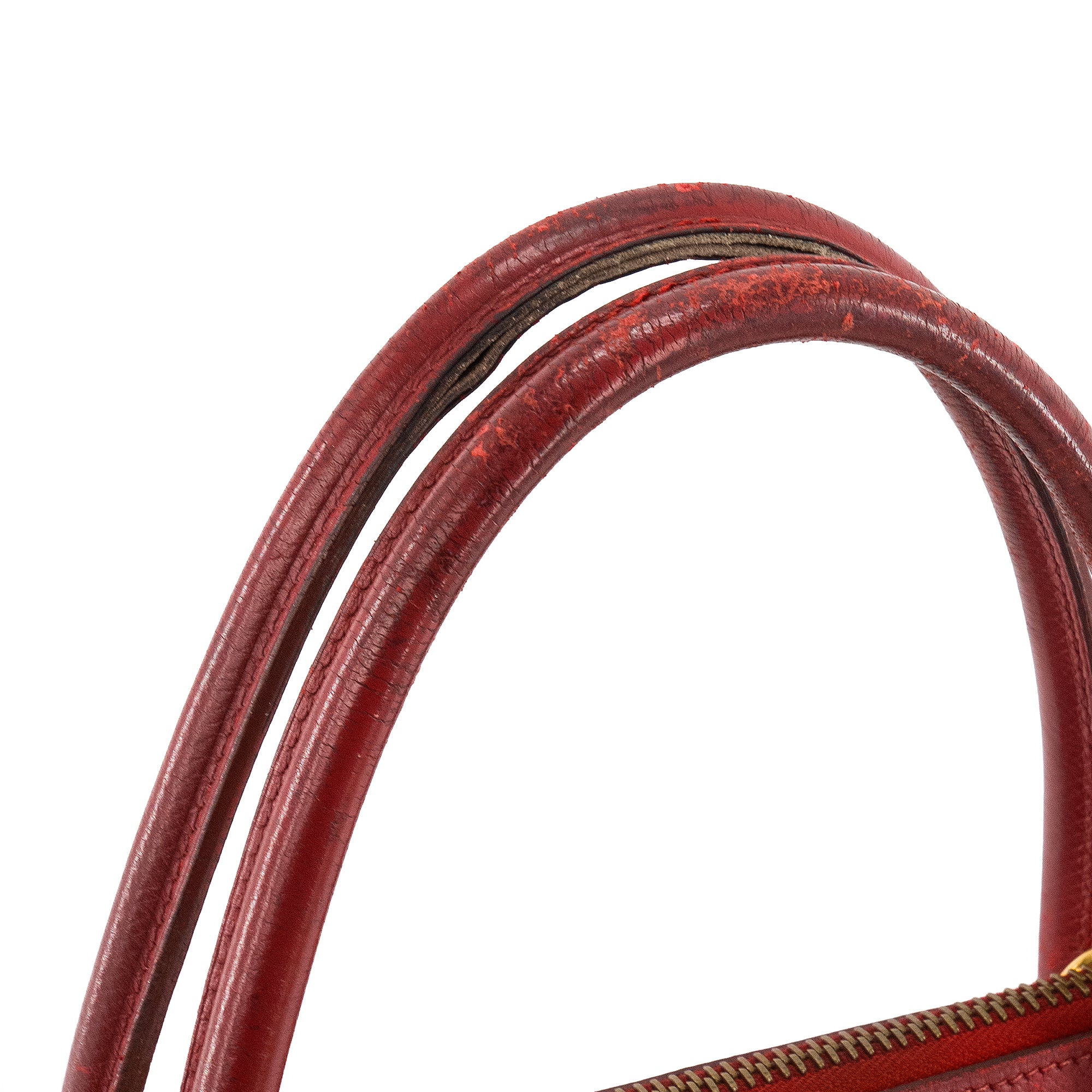 HERMÈS - Sac à main Bolide Hermès en cuir epsom rouge vintage