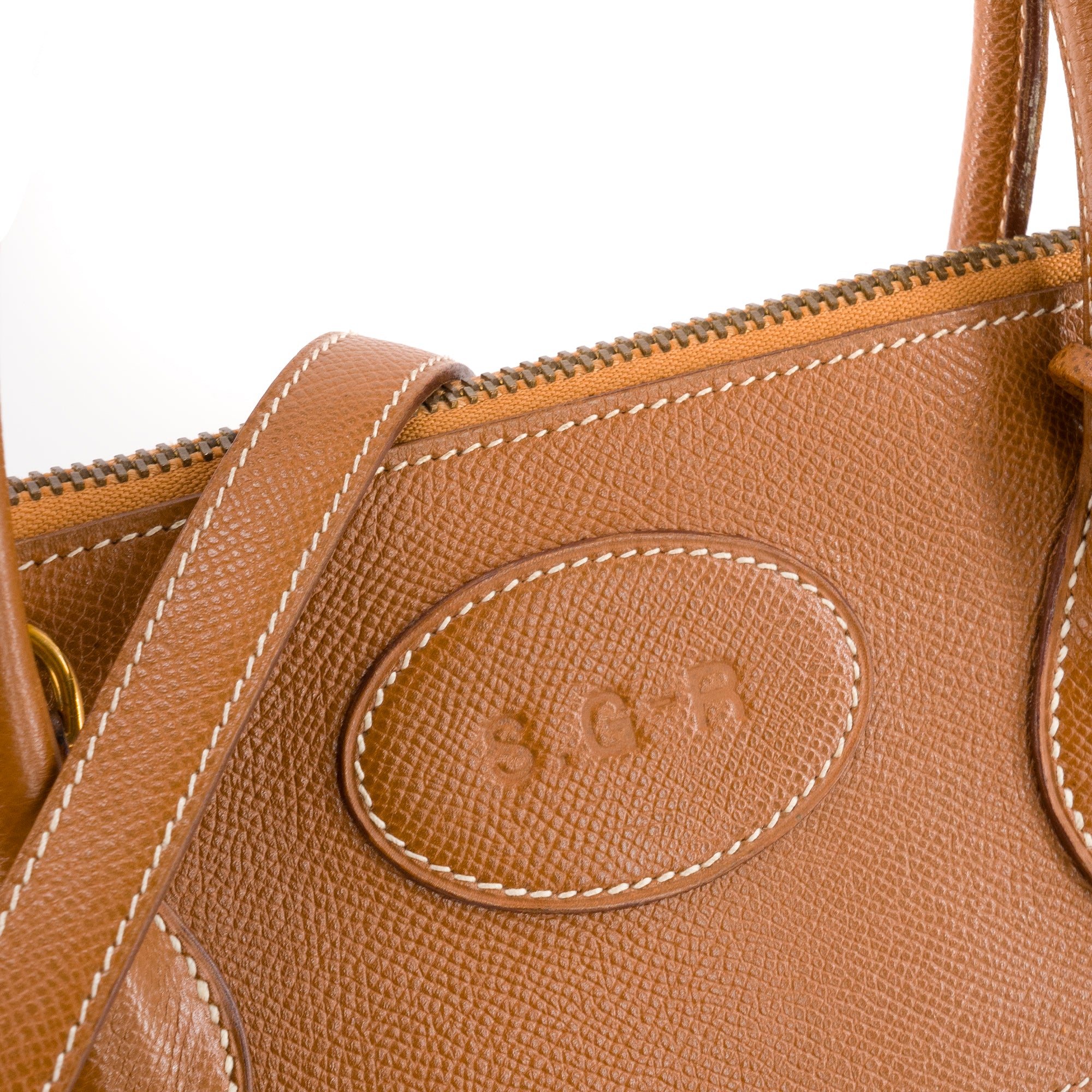 HERMÈS - Sac à main Bolide Hermès en cuir grainé courchevel marron vintage