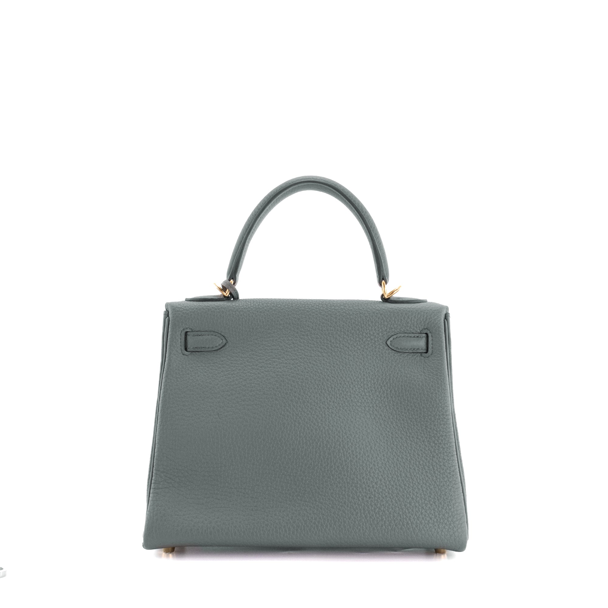 HERMÈS - Sac à bandoulière Kelly 25 Hermès en cuir togo vert amande
