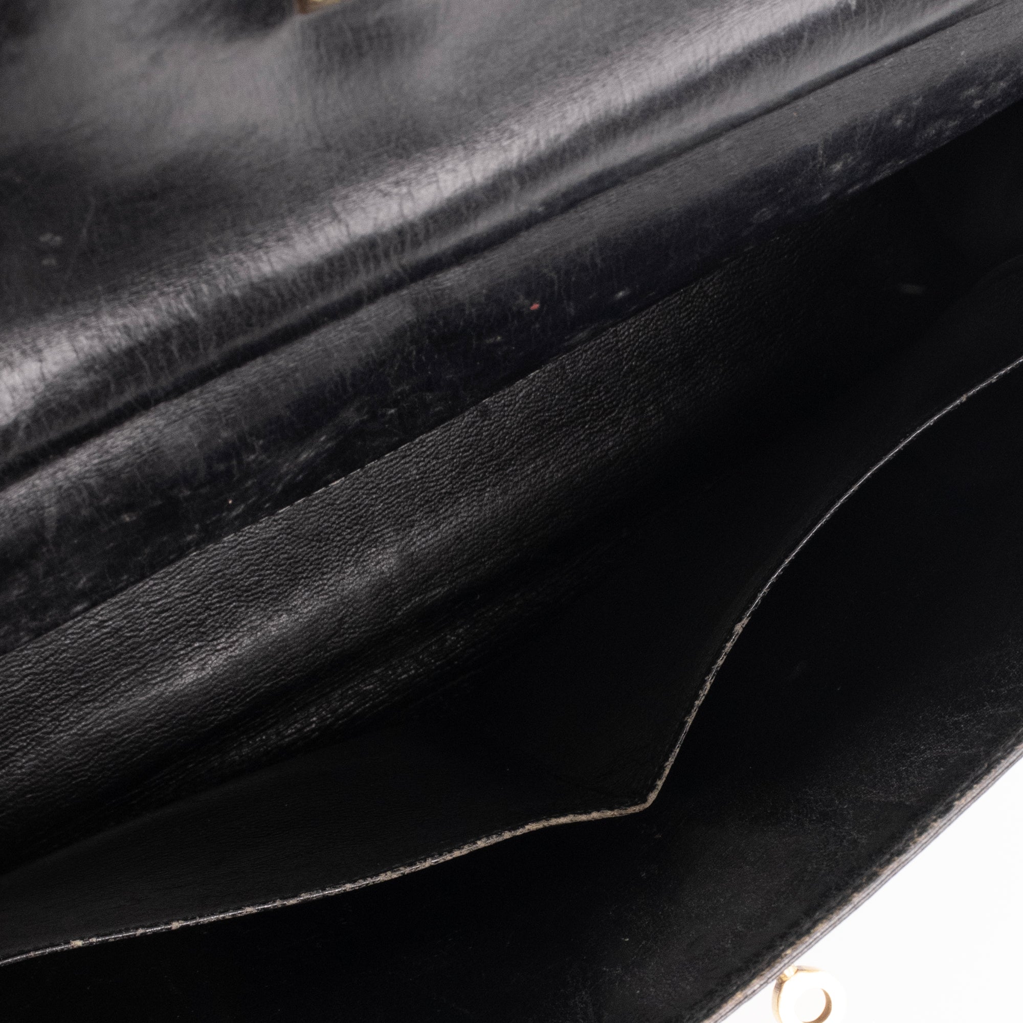 HERMÈS - Sac à main Kelly 32 Hermès en cuir box noir vintage