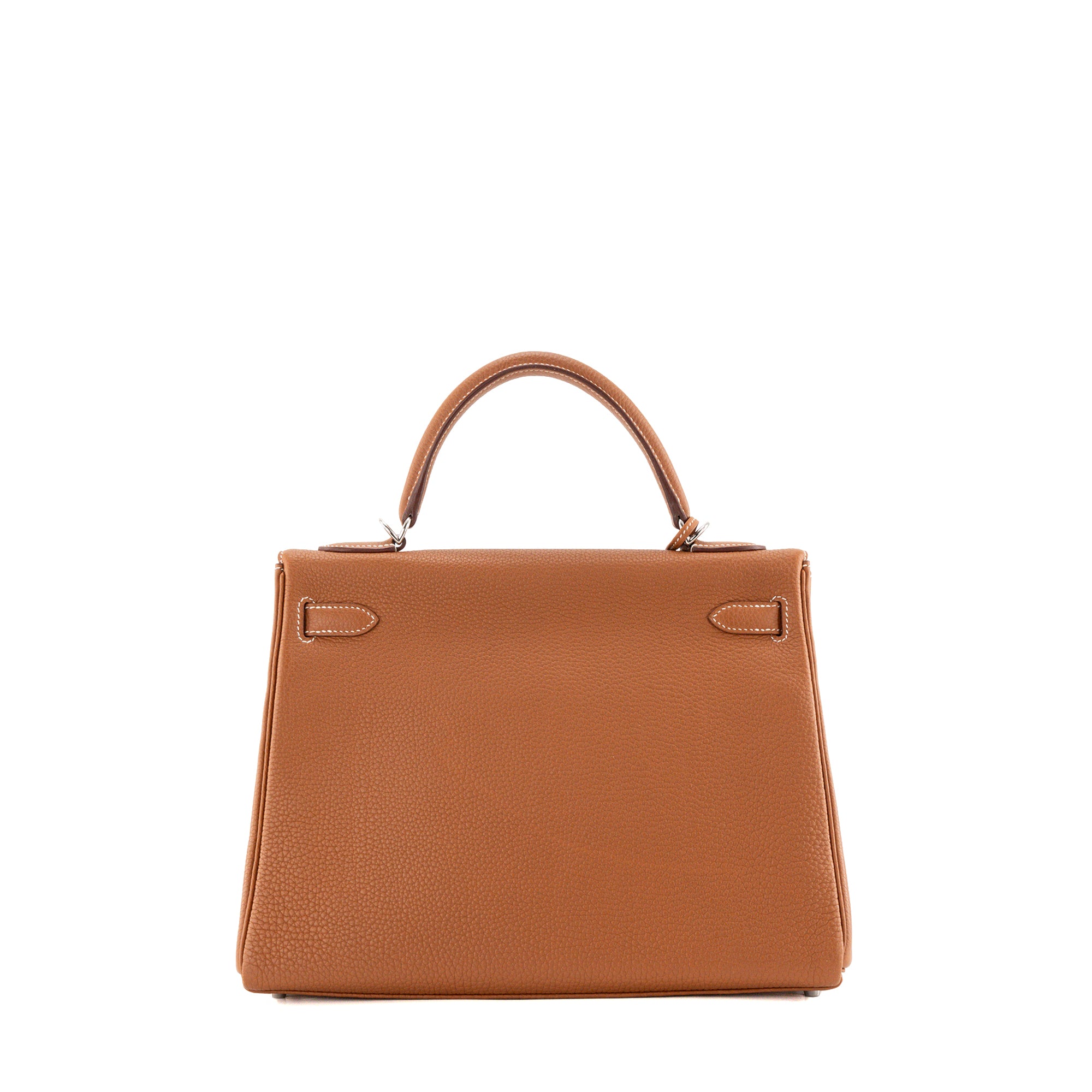 HERMÈS - Sac à main Kelly 32 Hermès en cuir togo gold HSS