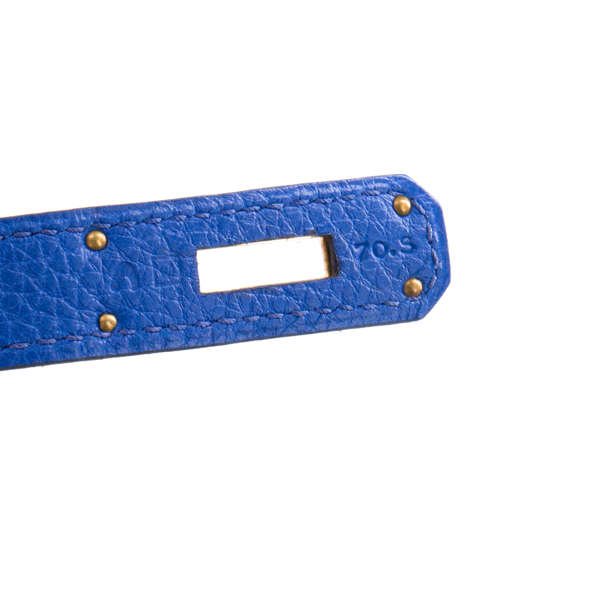 HERMÈS - Sac à main Kelly 35 Hermès en cuir clémence couleur bleu roi