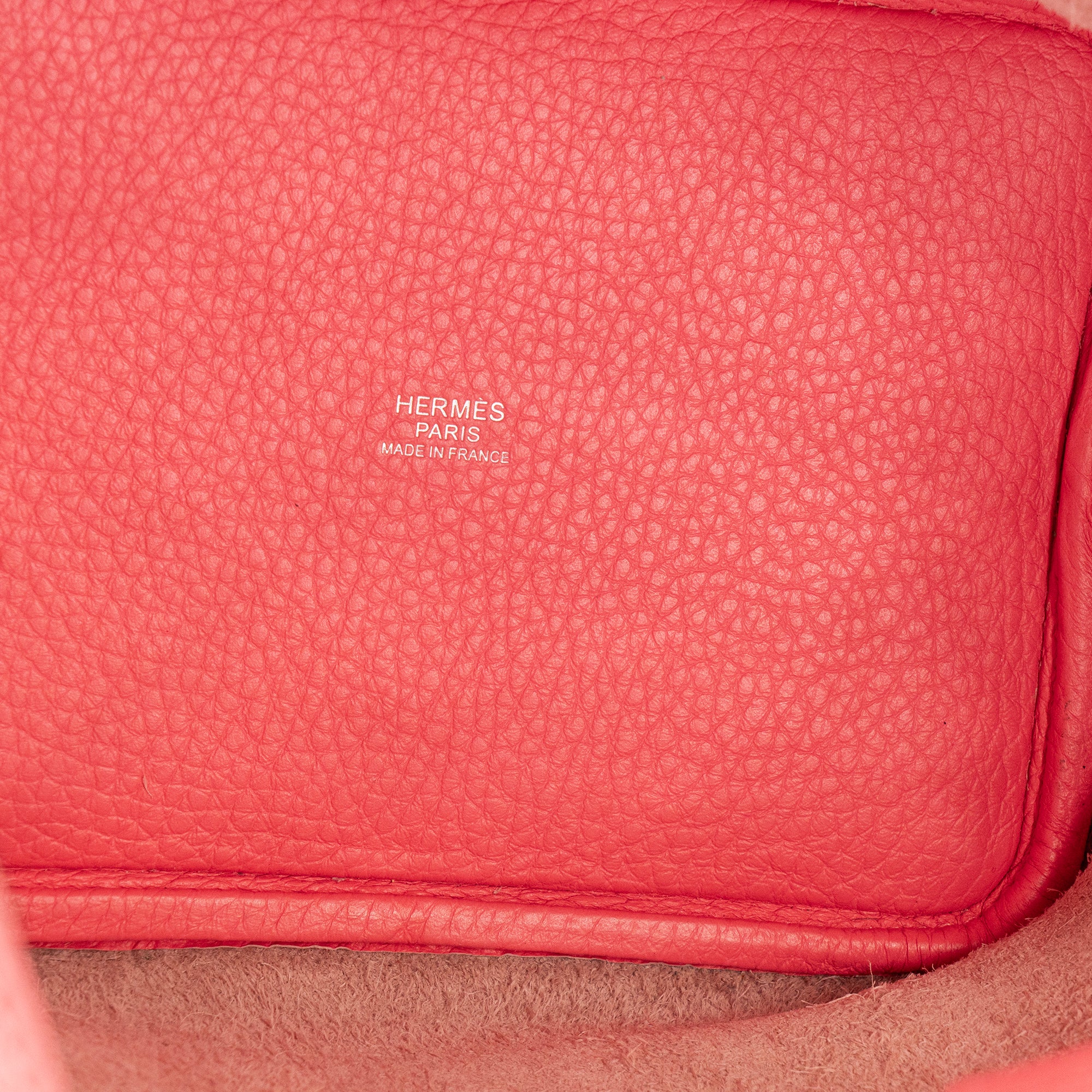 HERMÈS - Sac à main Picotin 18 Hermès en cuir clémence rose azalée