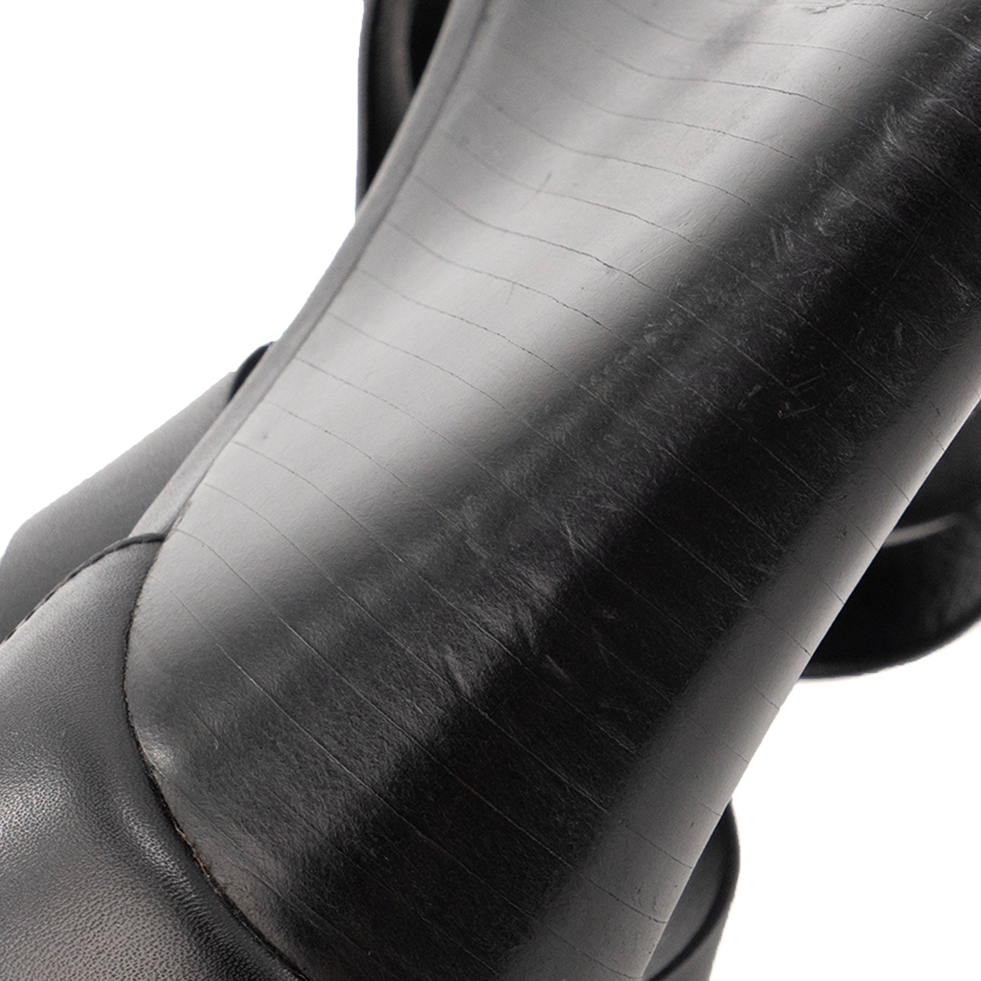 HERMÈS - Hermès Hogan black leather platform sandals (Size 36)