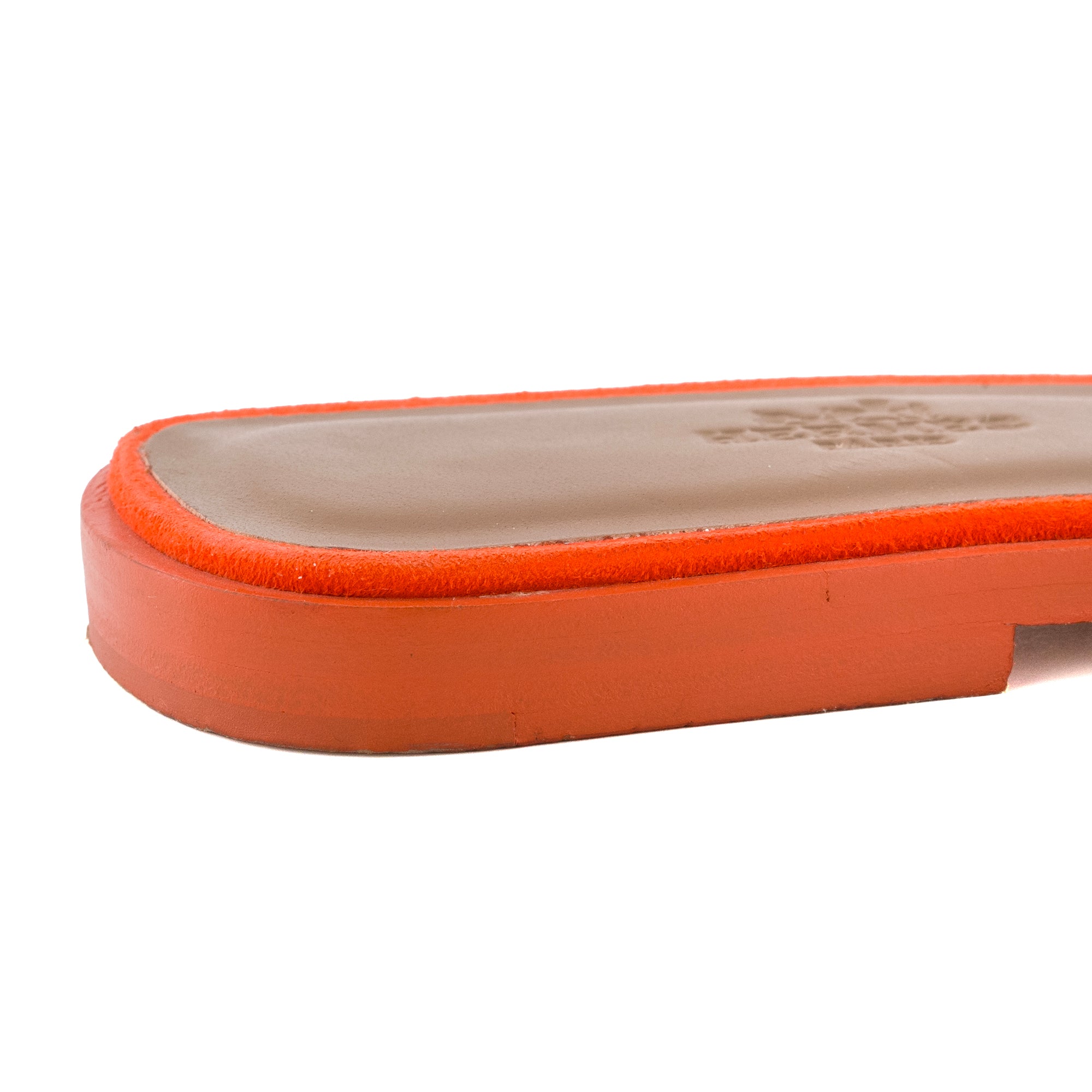 HERMÈS - Sandales Aloha Hermès en daim orange (T37.5)