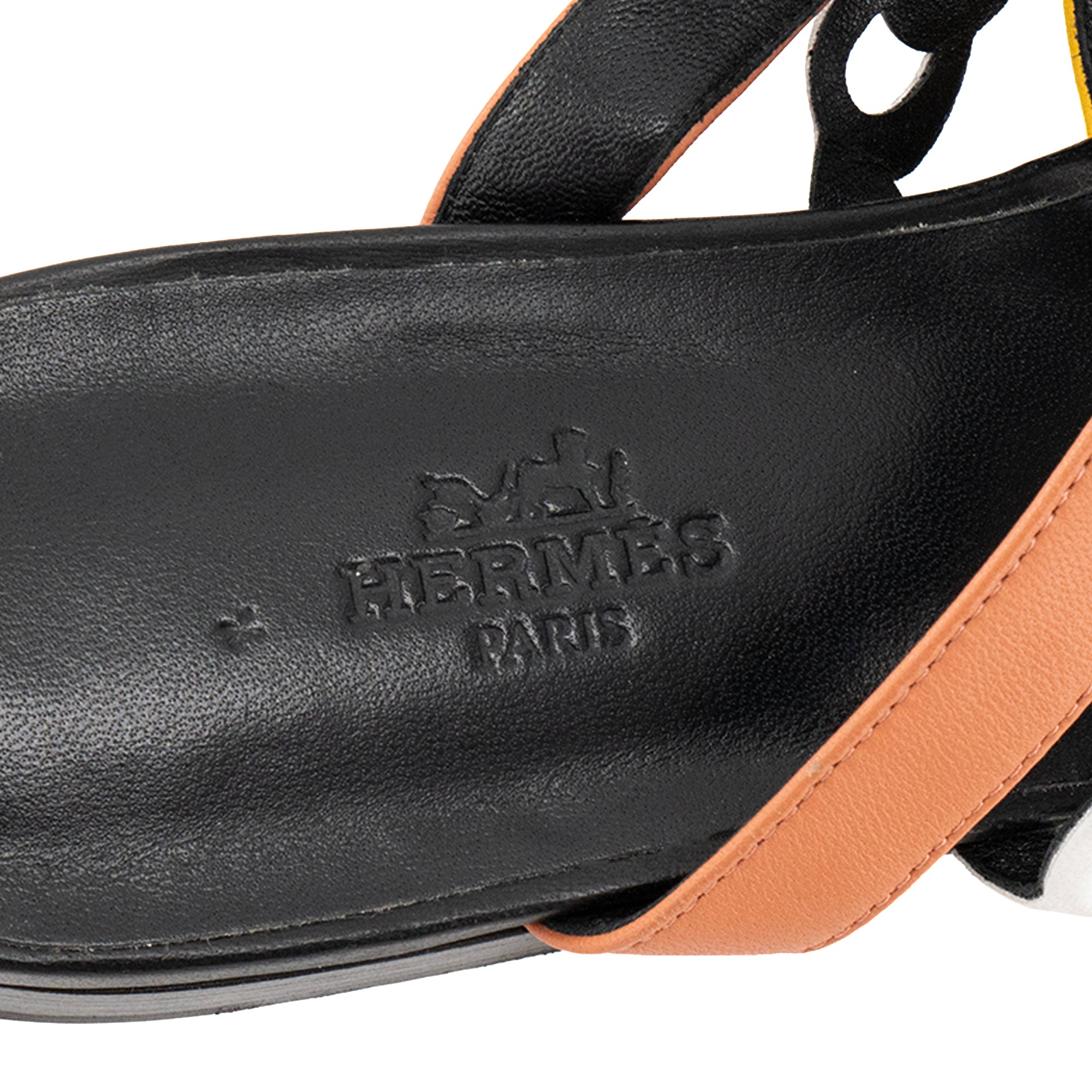 HERMÈS - Sandales Amalfi Hermès en cuir multicolore (T37)