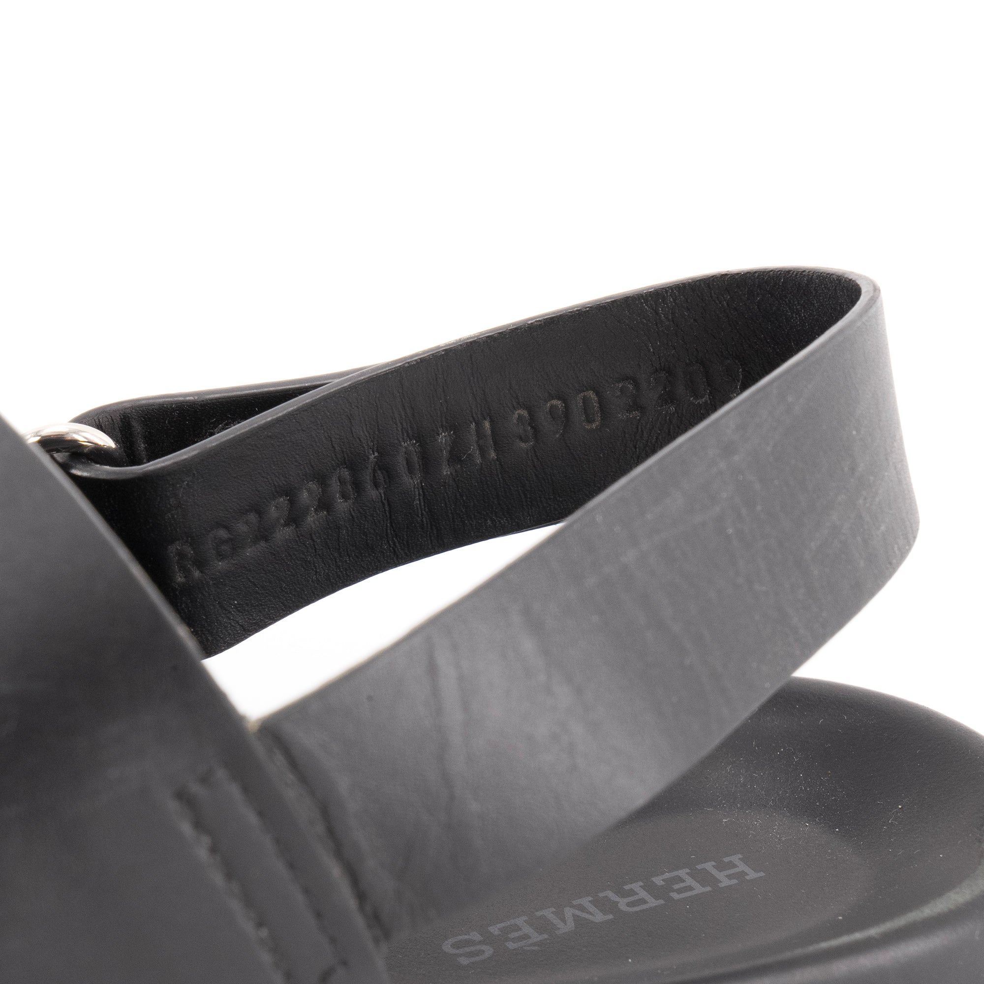 HERMÈS - Sandales Electric Hermès en cuir noir (T39)