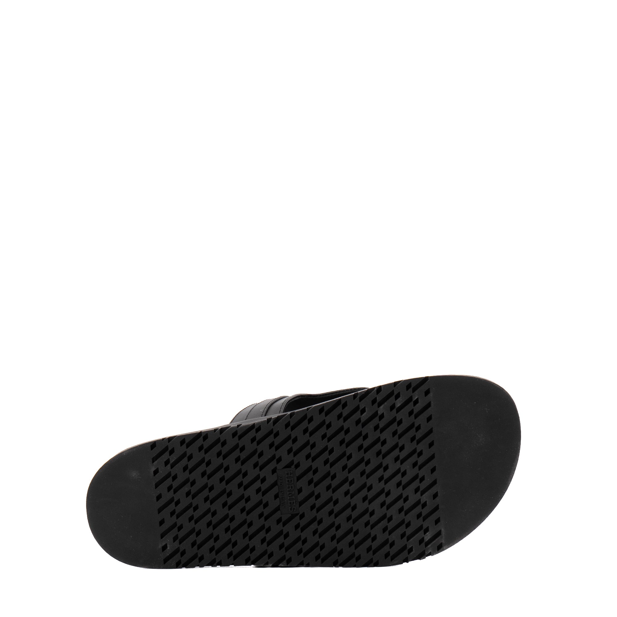HERMÈS - Sandales Empire Hermès en cuir noir (T38,5)