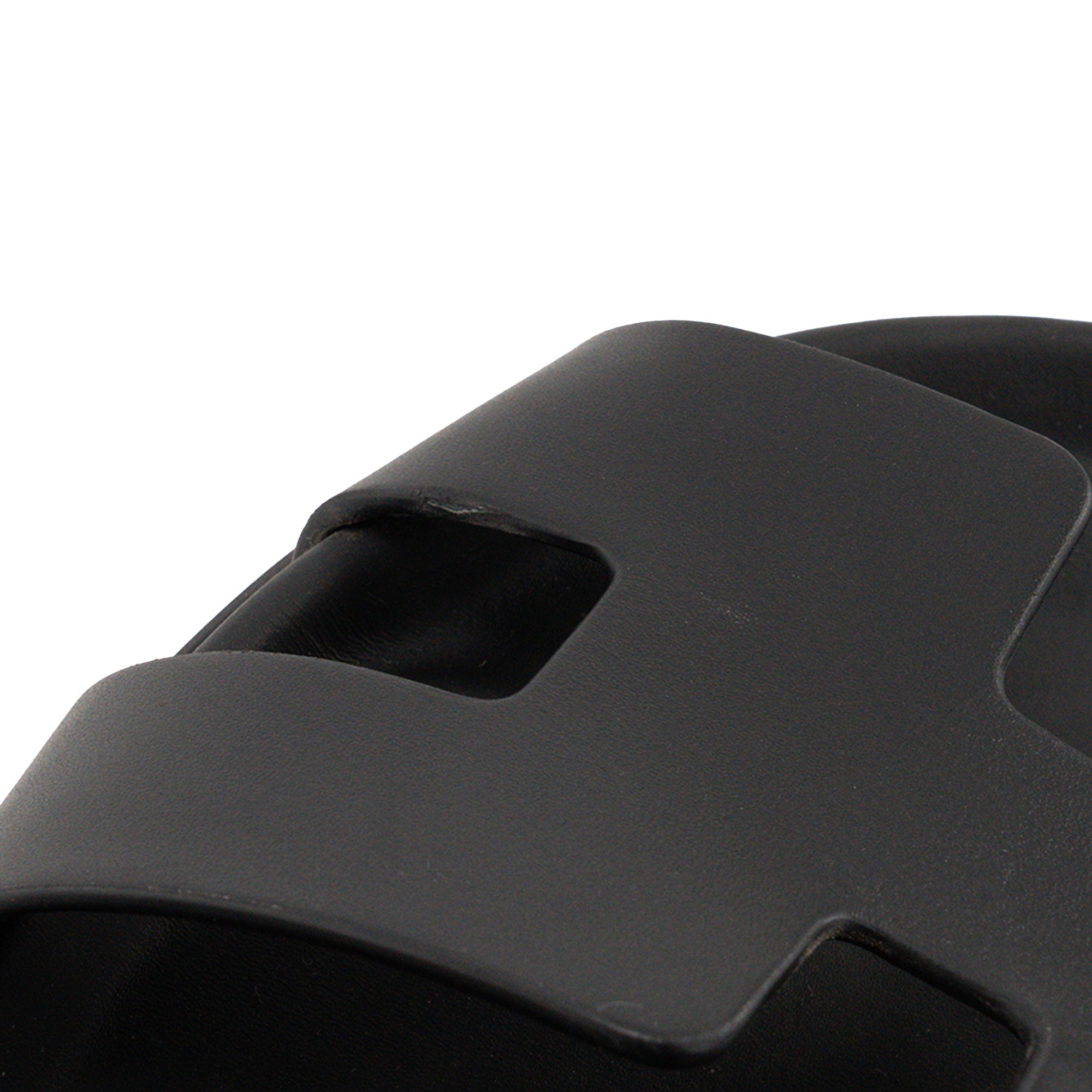 HERMES - Sandales Genius Hermès en cuir lisse noir (T39)
